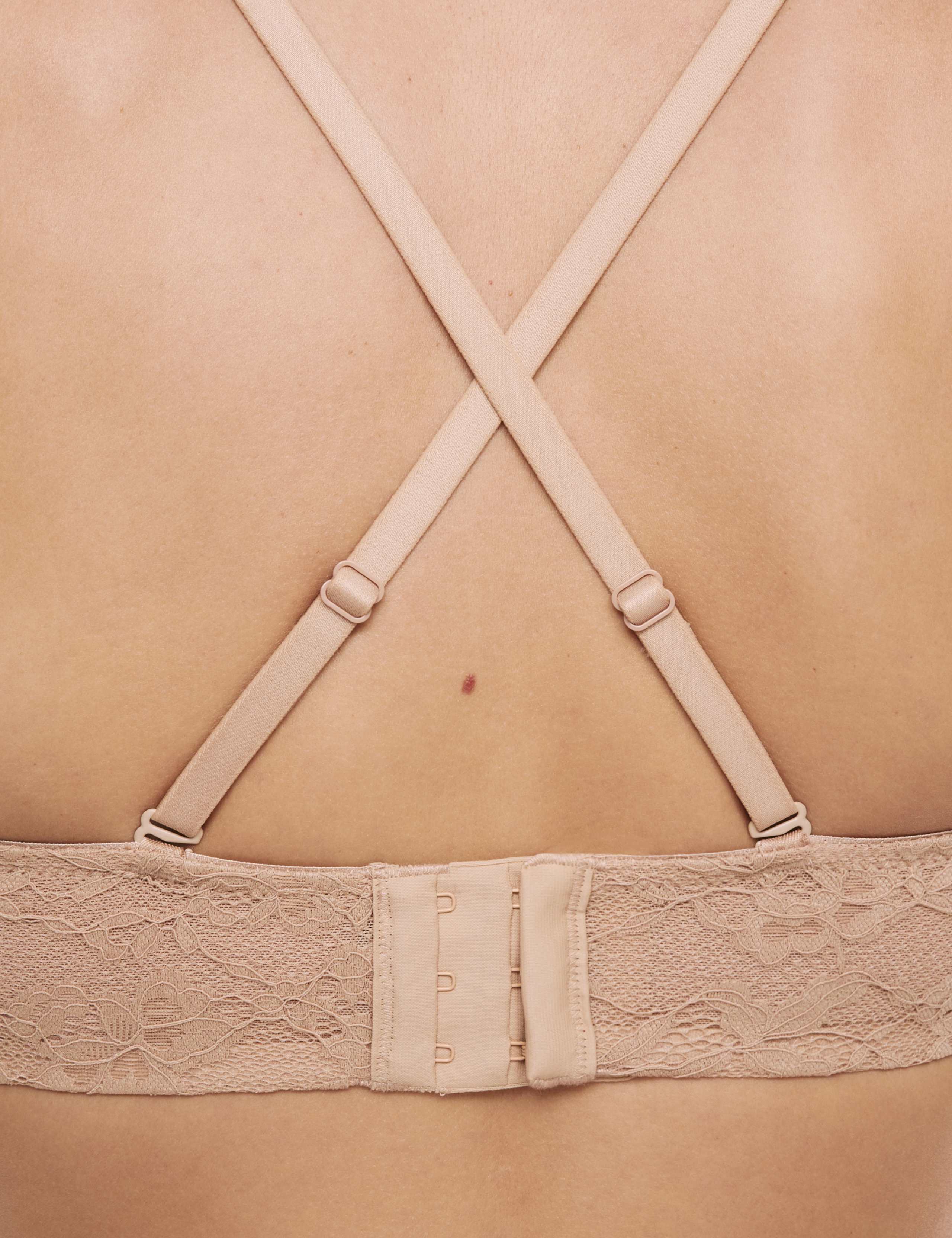 Lace Wired Strapless Bandeau Bra A-E 4 of 9