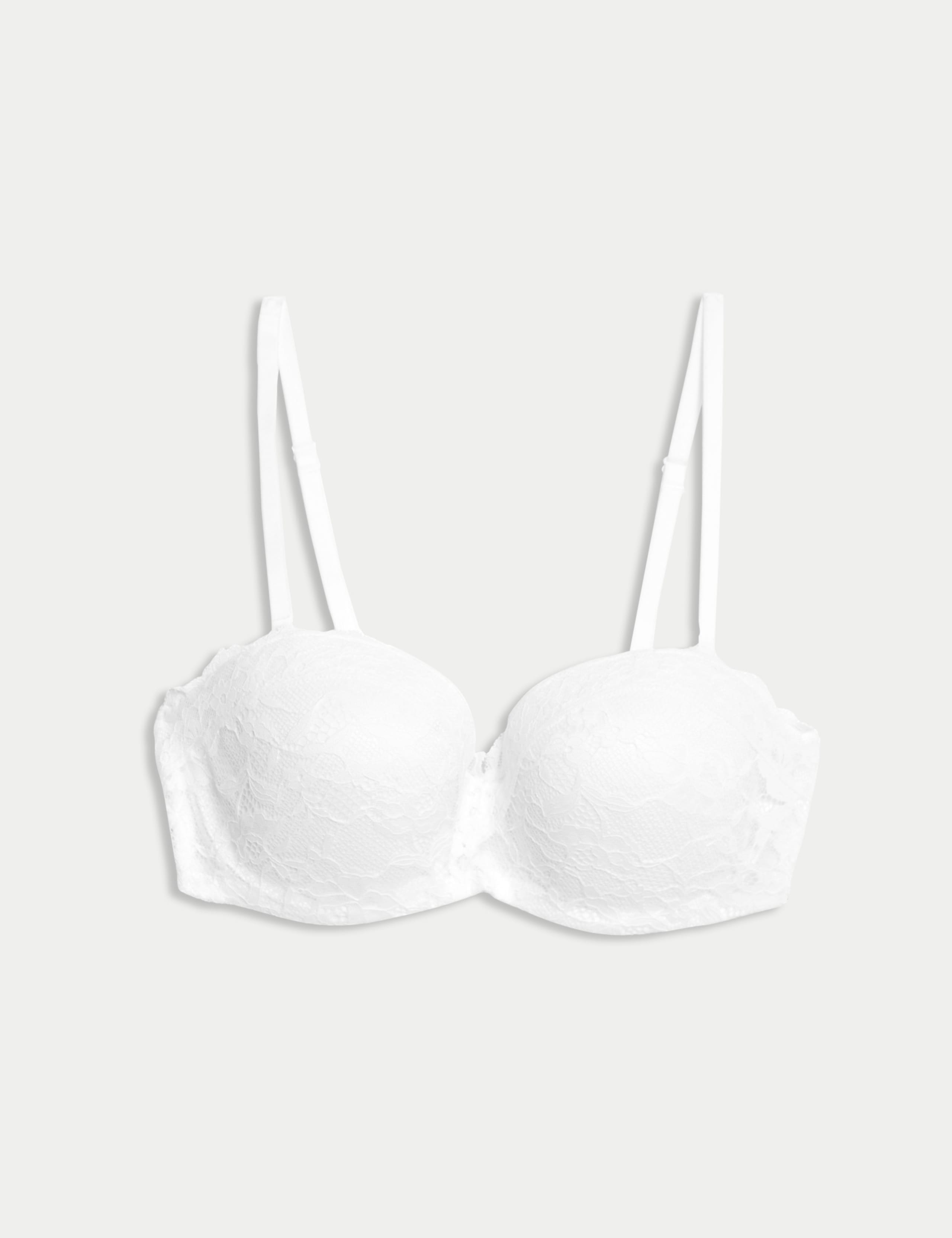 Lace Wired Strapless Bandeau Bra A-E 2 of 9
