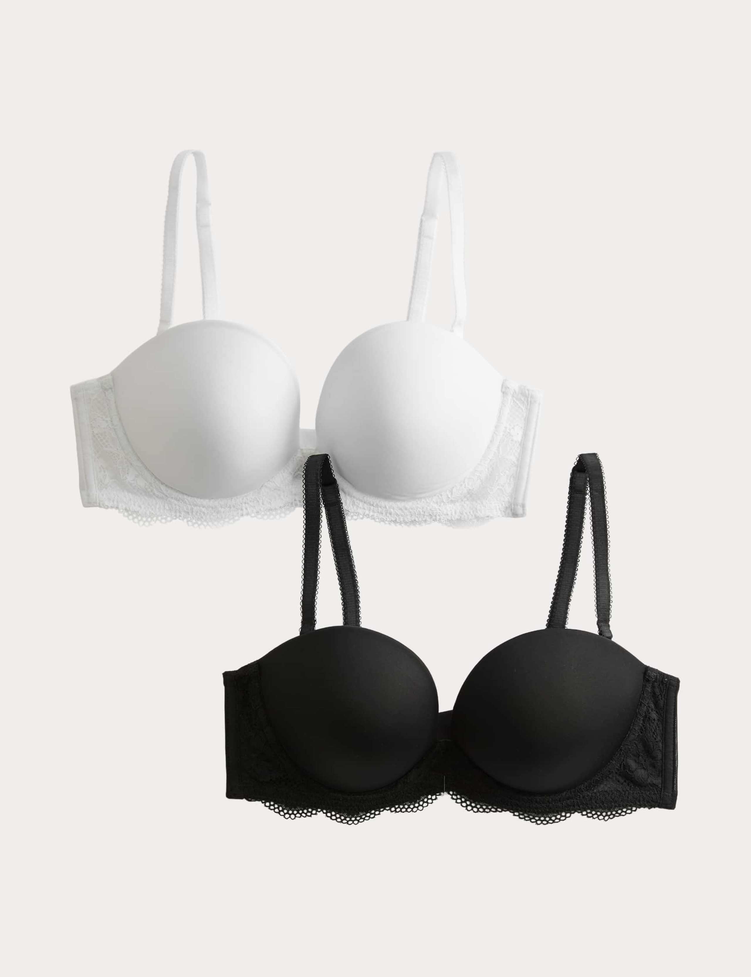 2pk Wired Multiway Push-Up Bras A-E 1 of 8