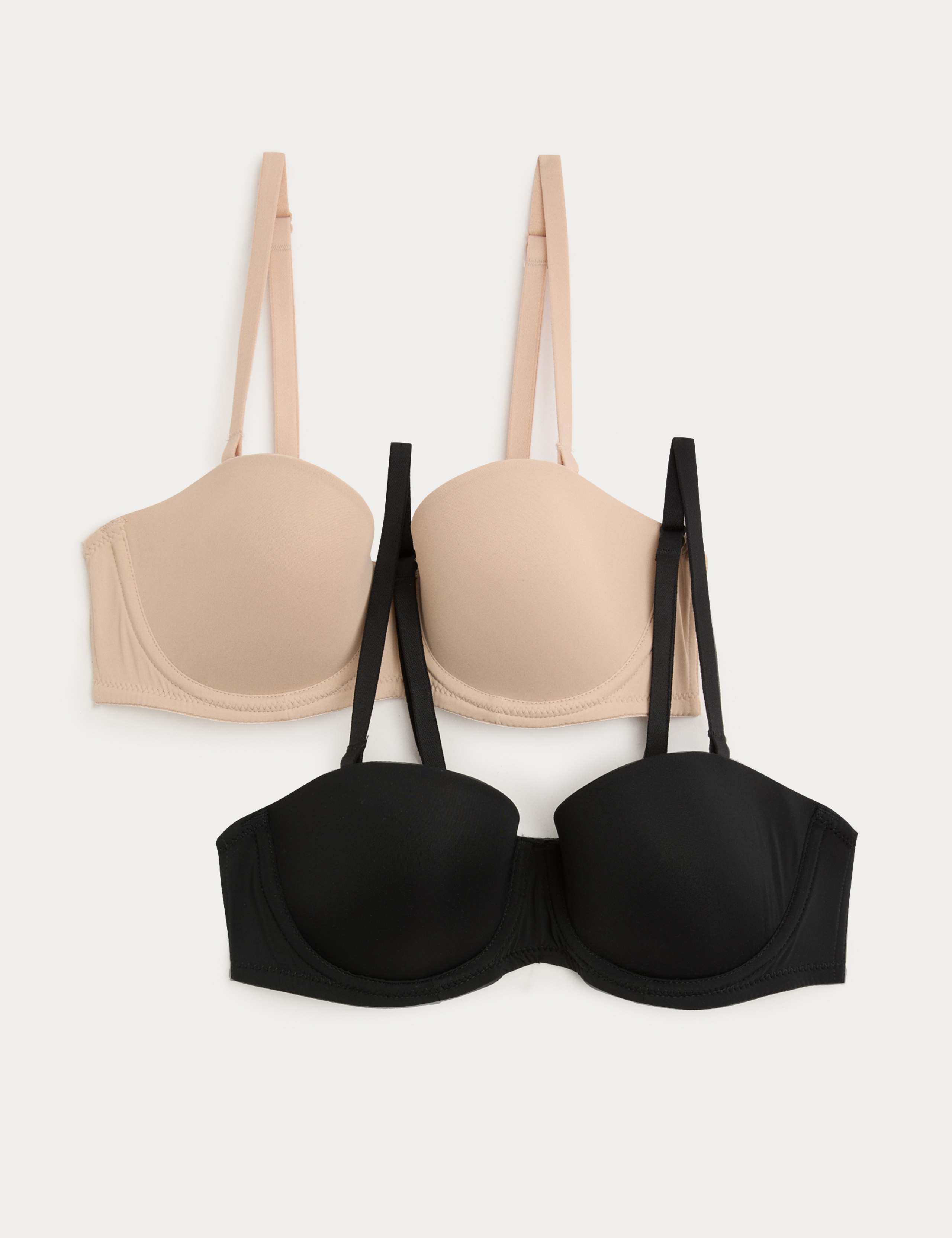 2 Pack Wired Strapless Bras (A-E) 1 of 8