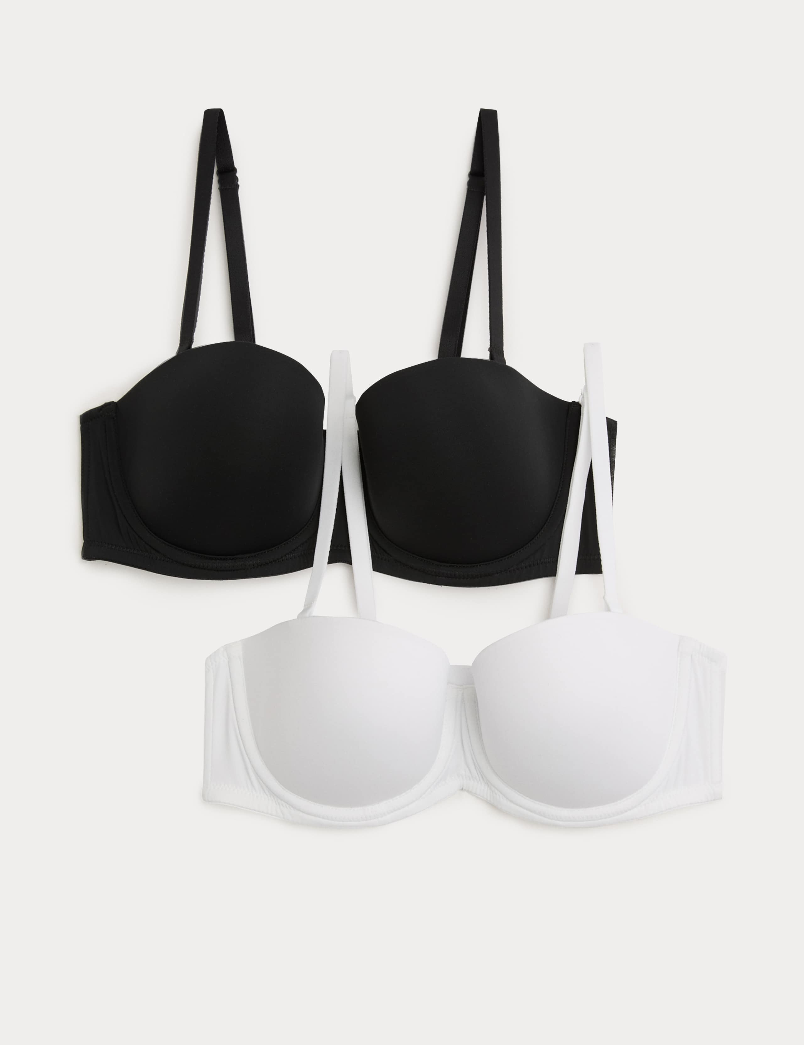 2 Pack Wired Strapless Bras (A-E) 1 of 8
