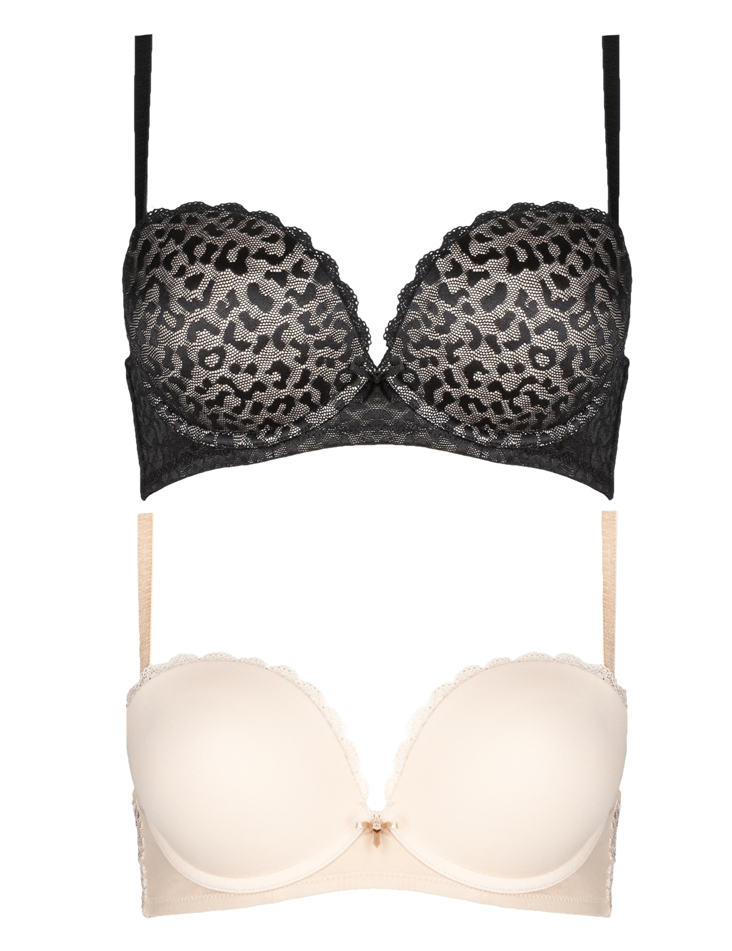 2 Pack Assorted Strapless Push-Up A-DD Bras 2 of 5