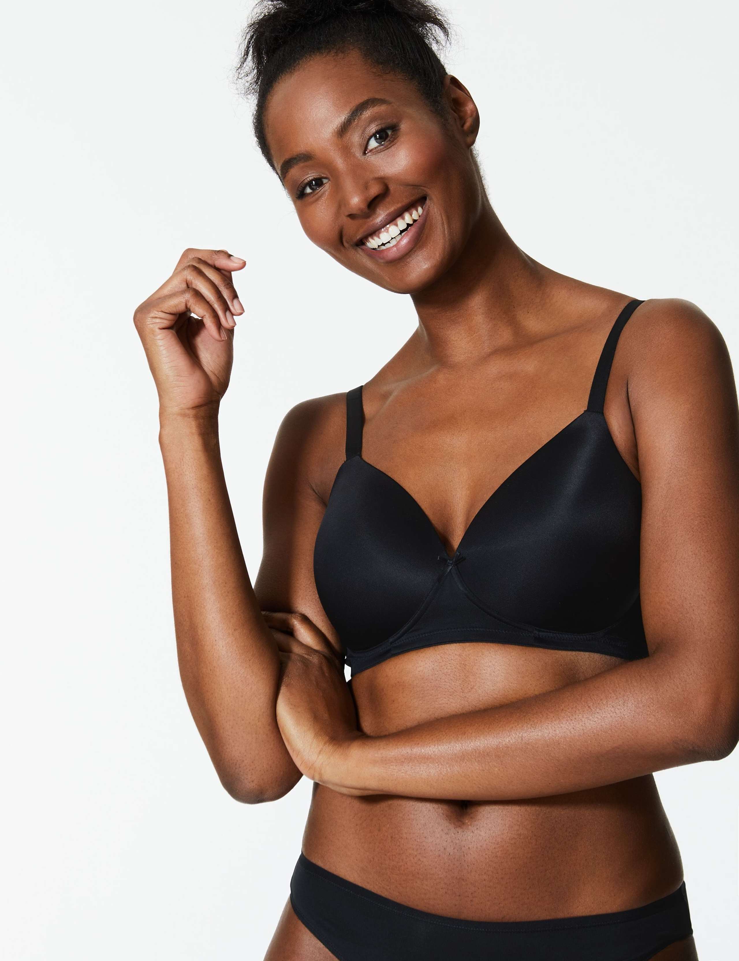2 Pack Non-Wired Full Cup T-Shirt Bras AA-E 3 of 5