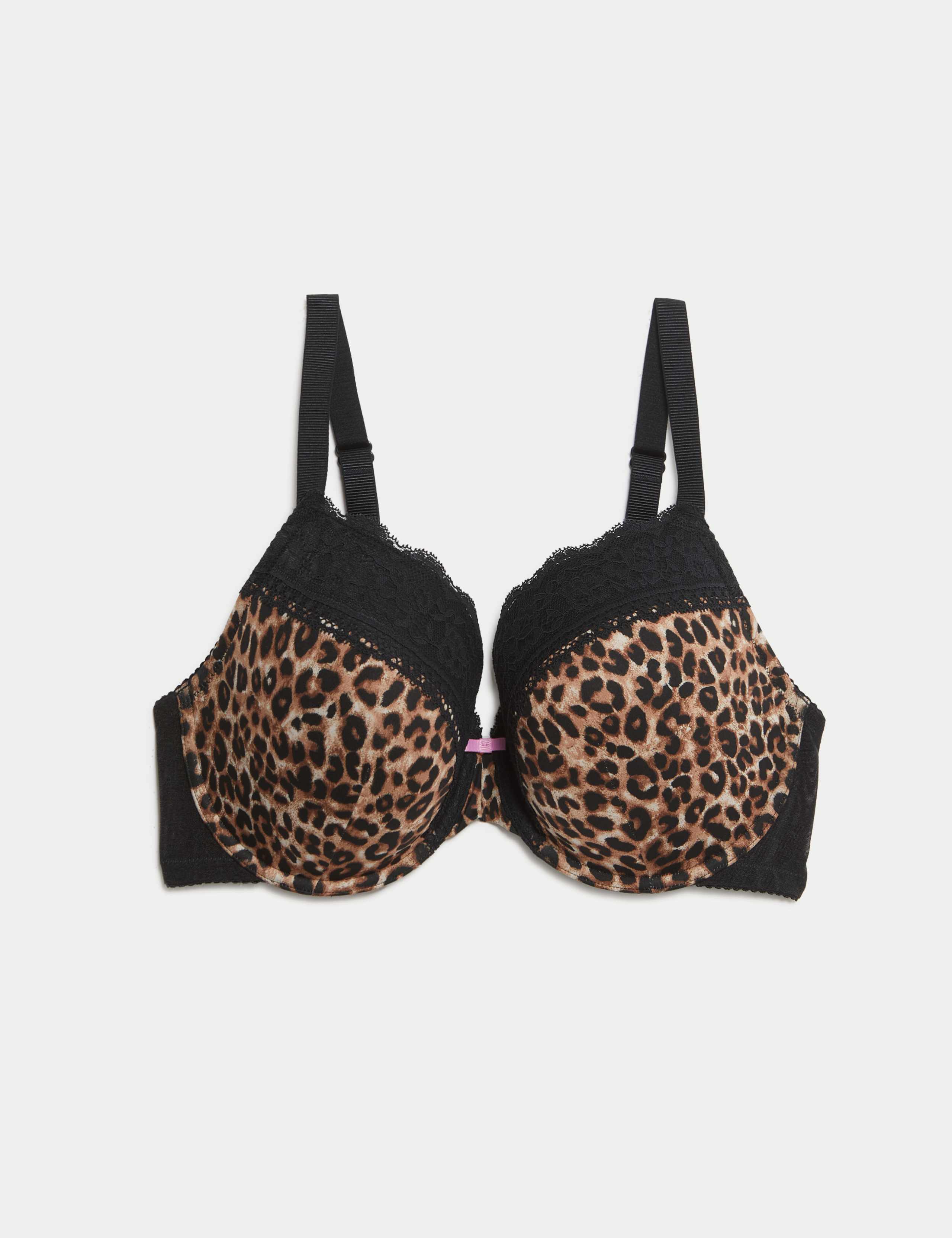 Lace Trim Wired Plunge Bra (F-H) 2 of 6