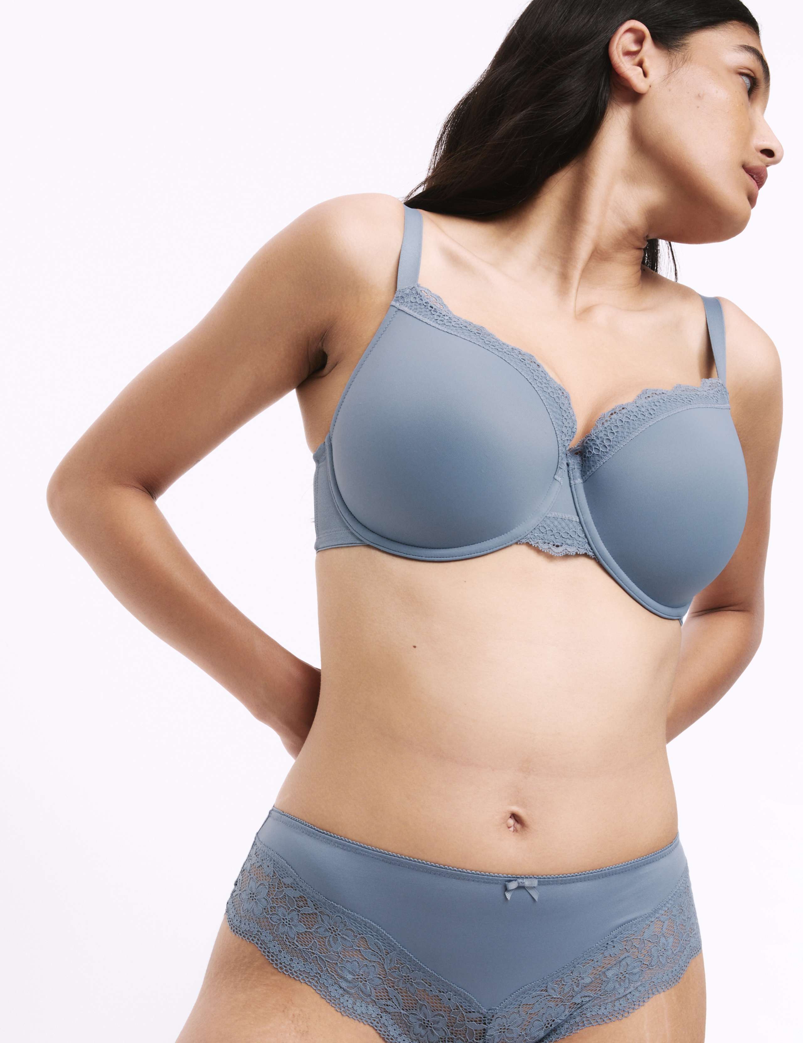 3pk Lace Trim Wired Full Cup Bras F-H 5 of 7