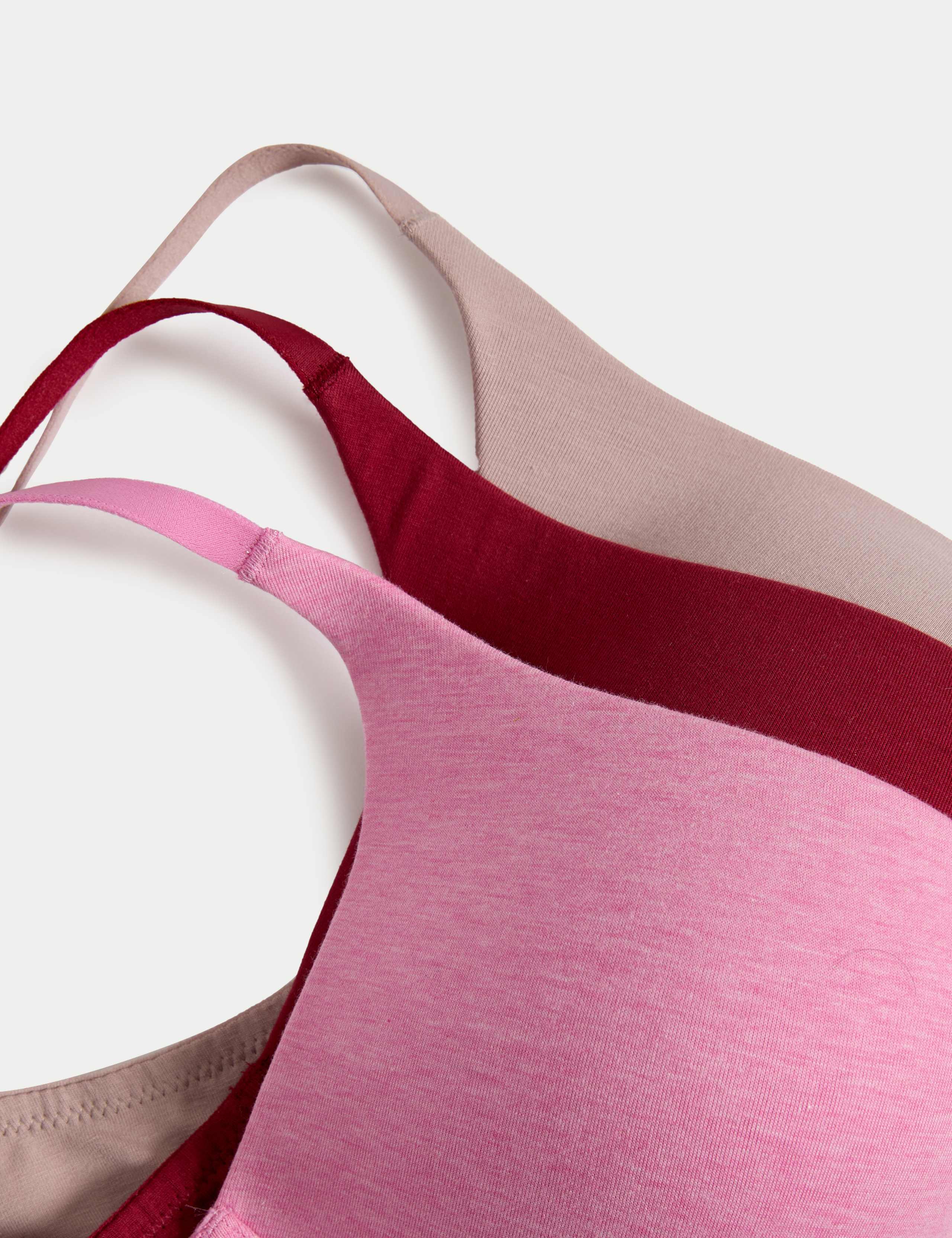 3pk Non Wired Plunge T-Shirt Bras A-E 6 of 7