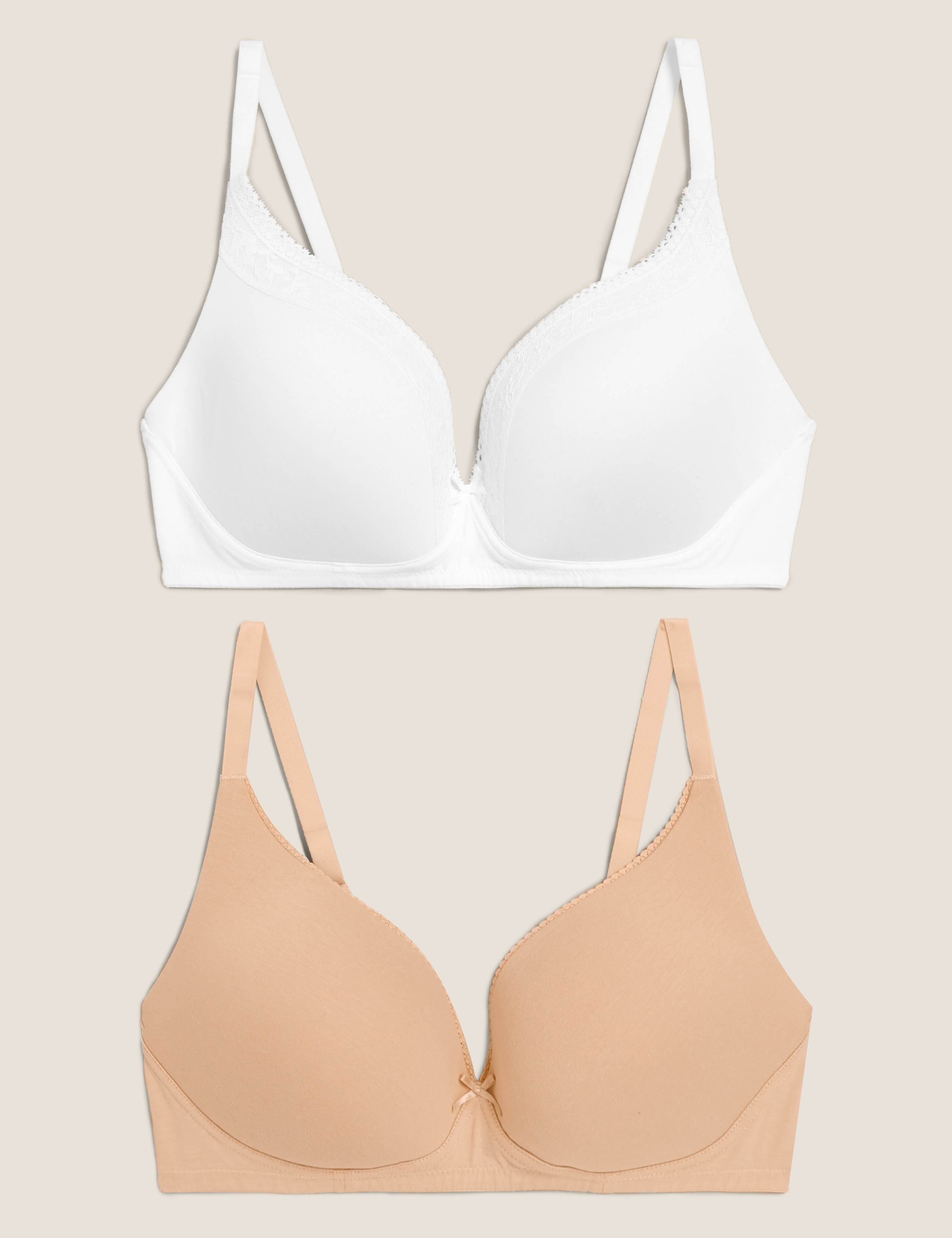 2pk Cotton Lounge T-Shirt Bras A-E 1 of 7
