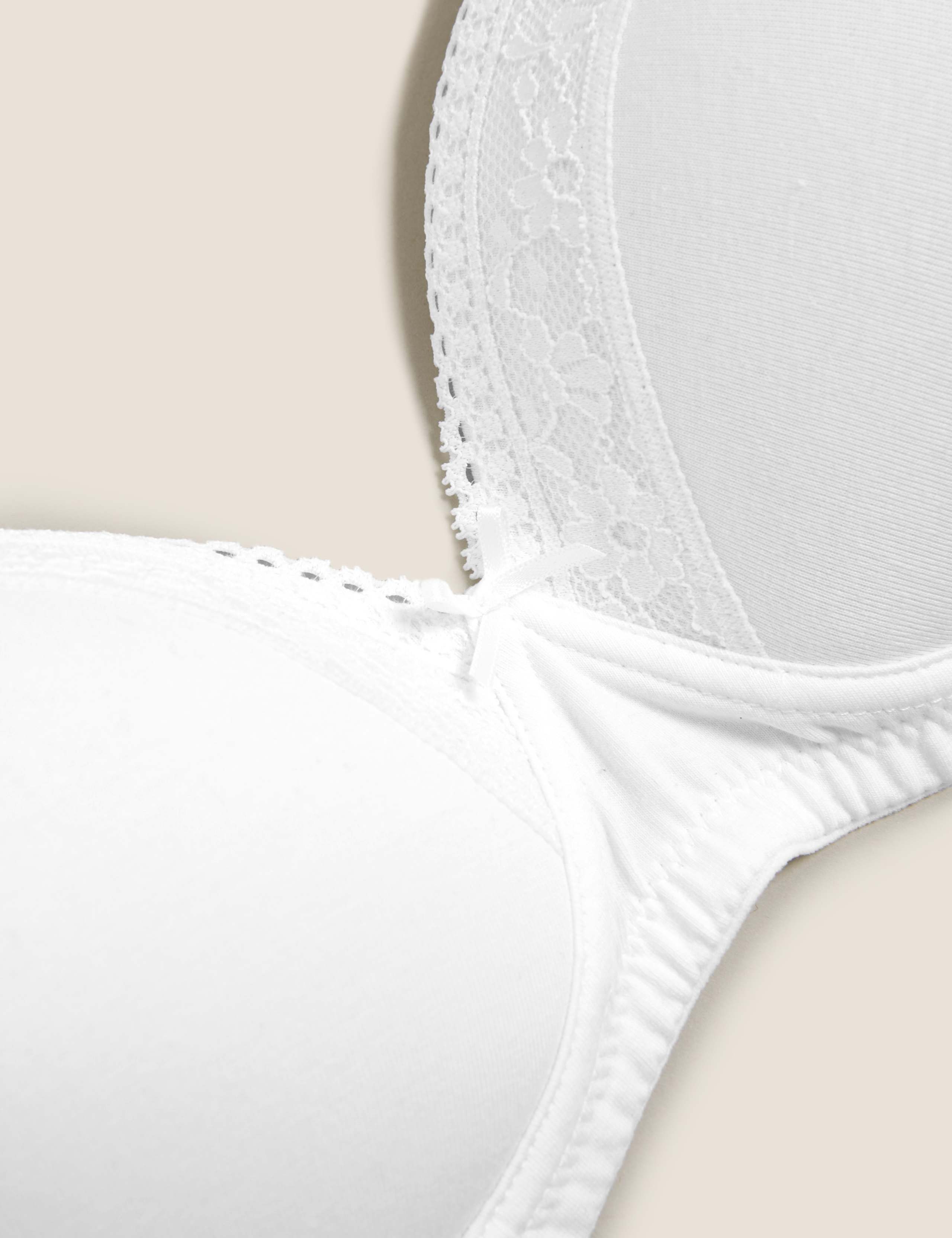 2pk Cotton Rich Non Wired Plunge Lounge Bra 6 of 7