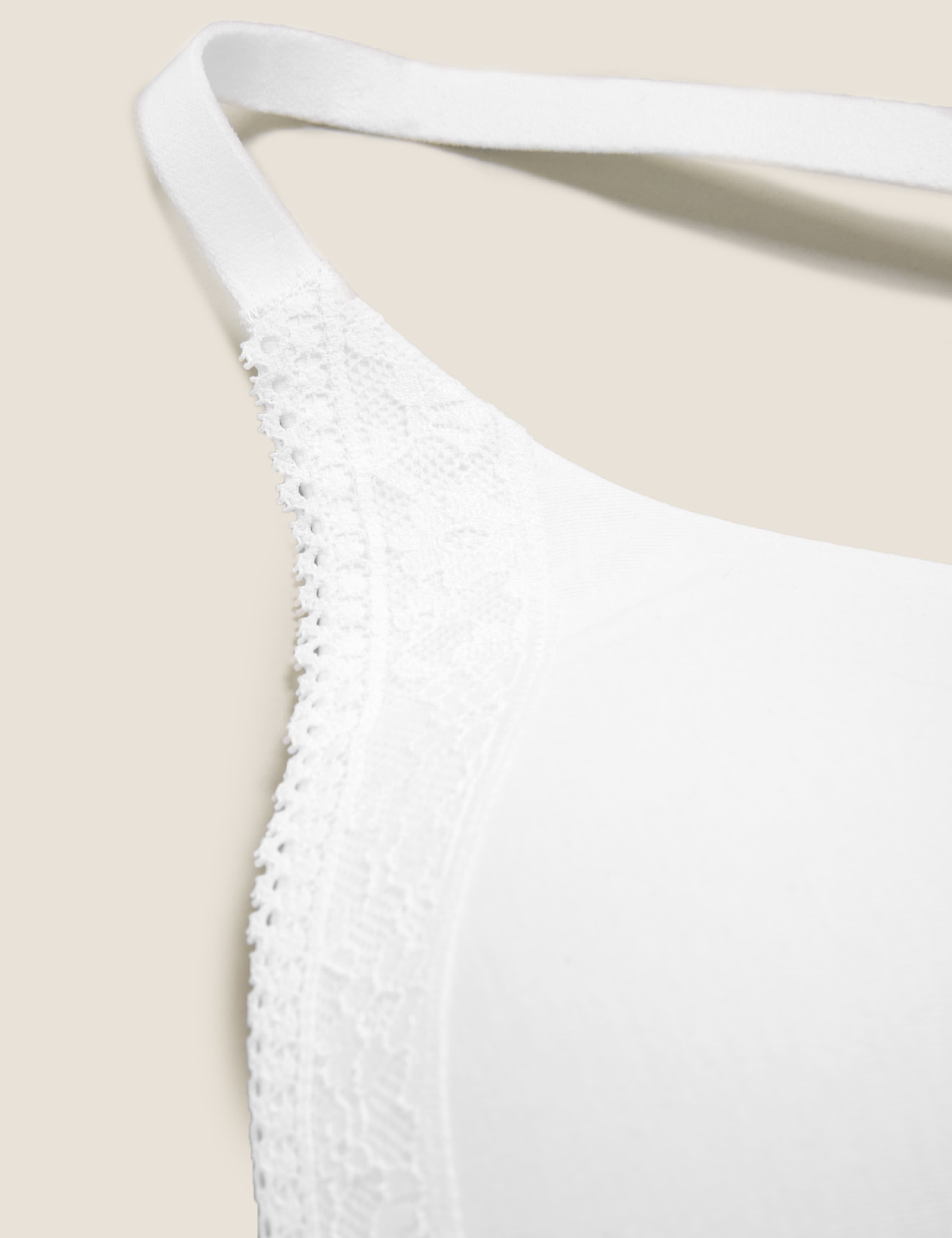 2pk Cotton Rich Non Wired Plunge Lounge Bra 7 of 7