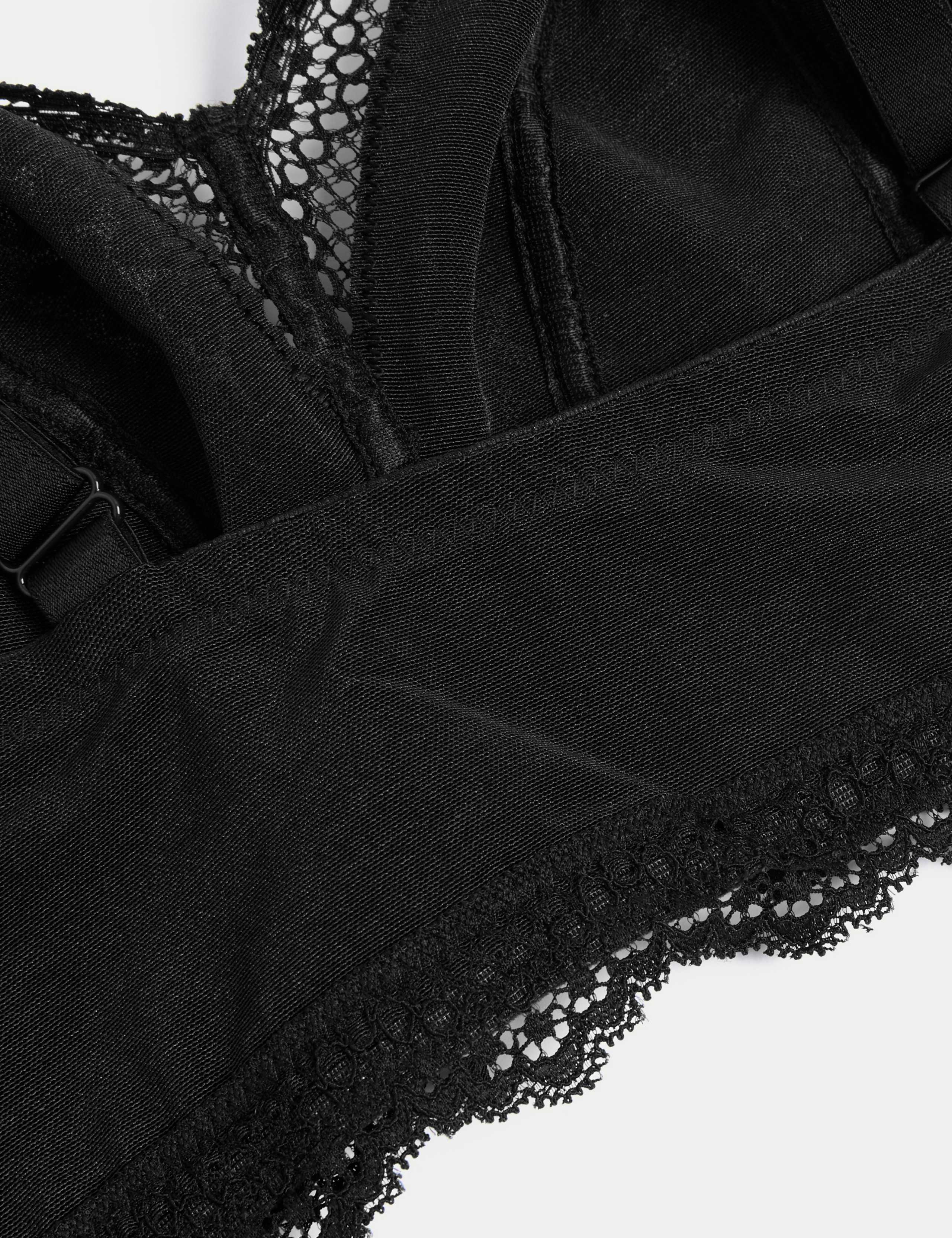 3pk Lace Trim Non Wired Bralettes F-H 6 of 6