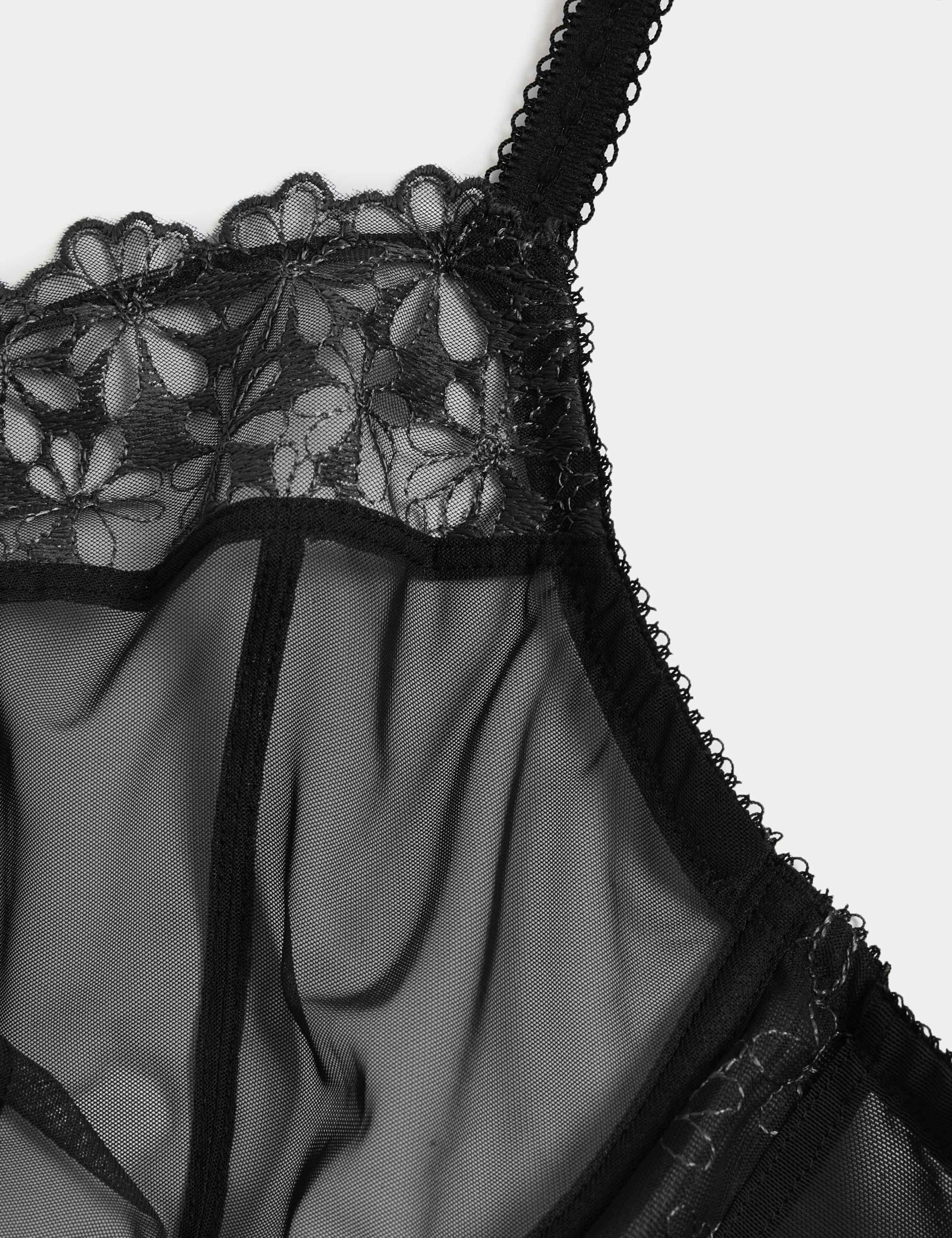 Daisy Embroidery Wired Plunge Bra F-H 5 of 6