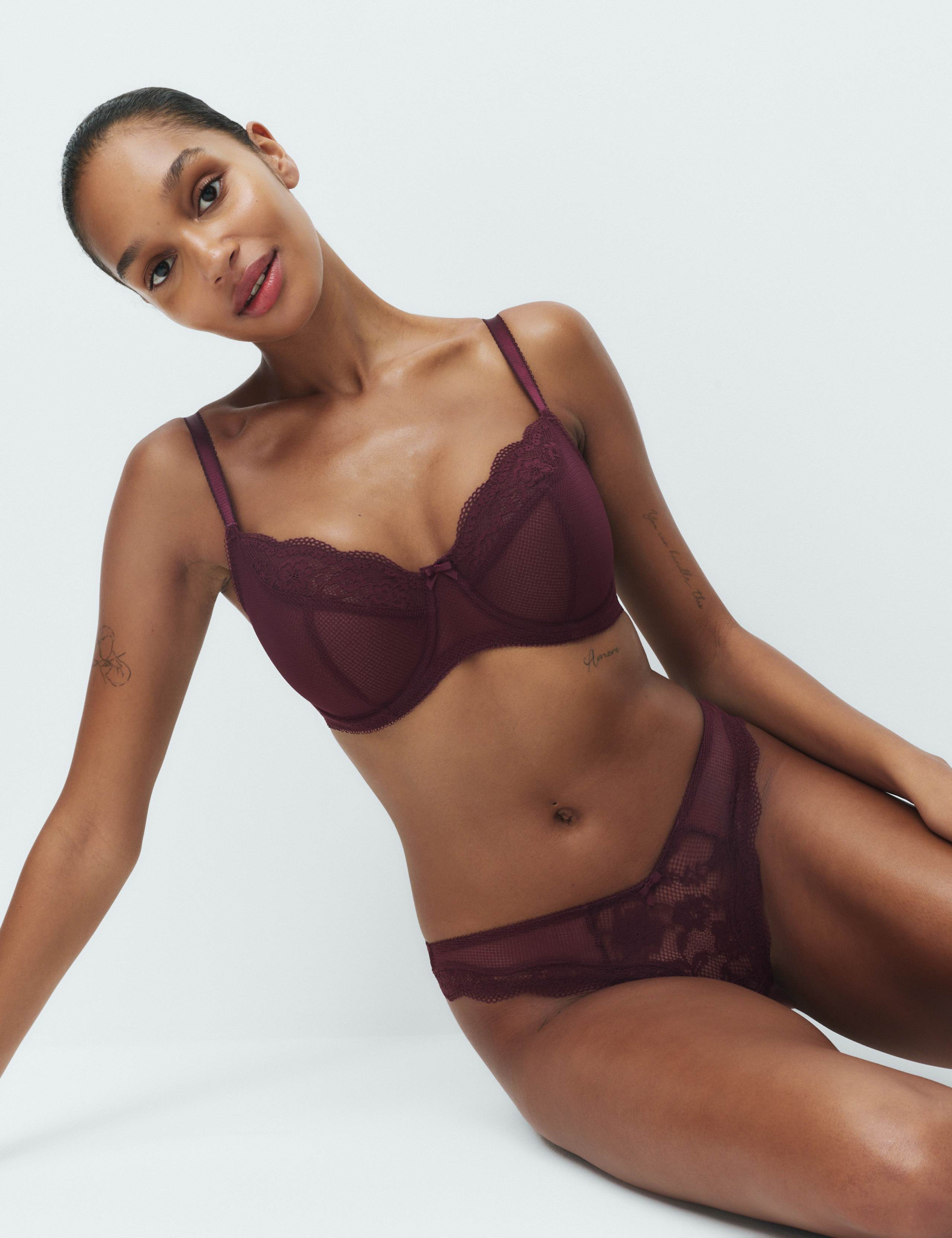Jasmine Lace Wired Balcony Bra F-H 4 of 6