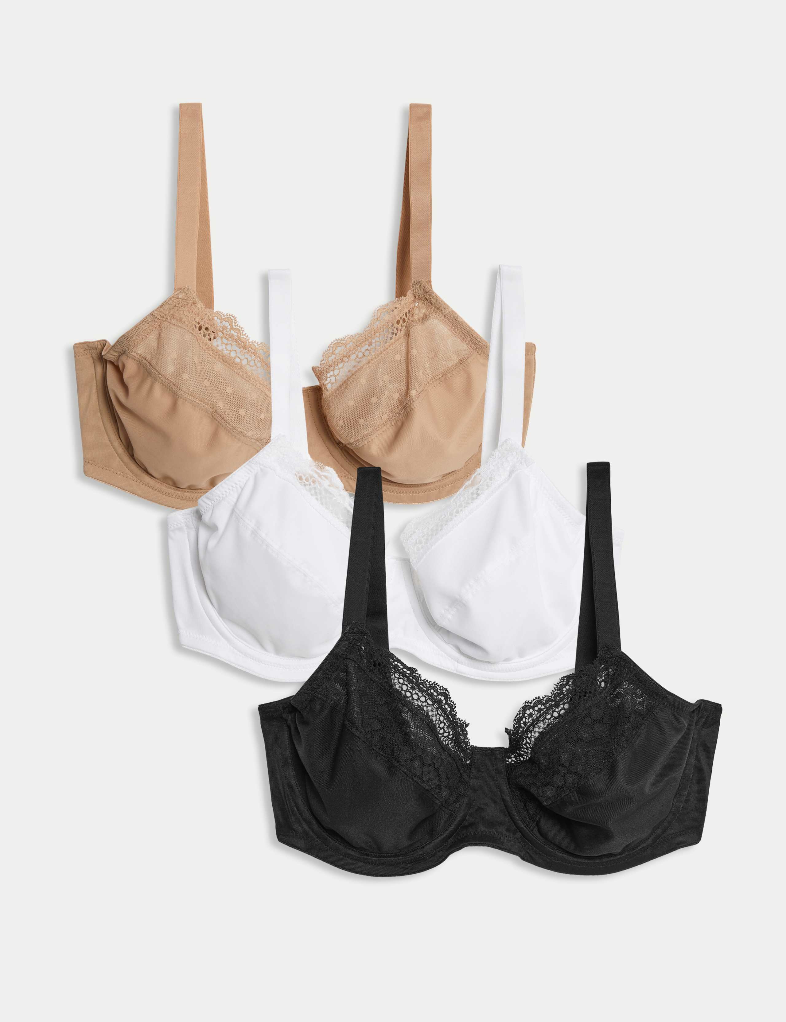 3pk Wired Full Cup Minimiser Bras C-H 1 of 8