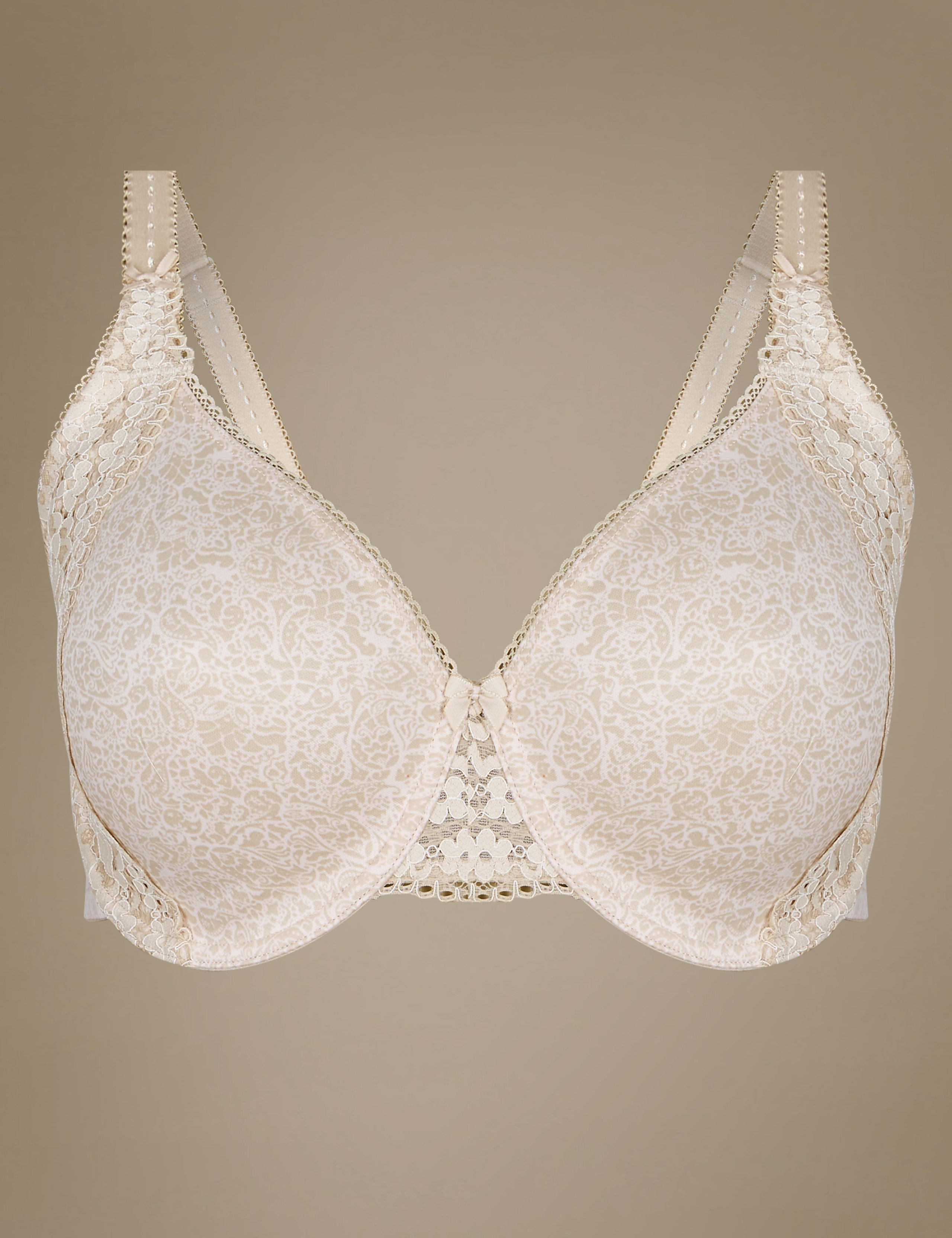 Vintage Lace Minimiser Non-Padded Full Cup Bra C-GG 2 of 4