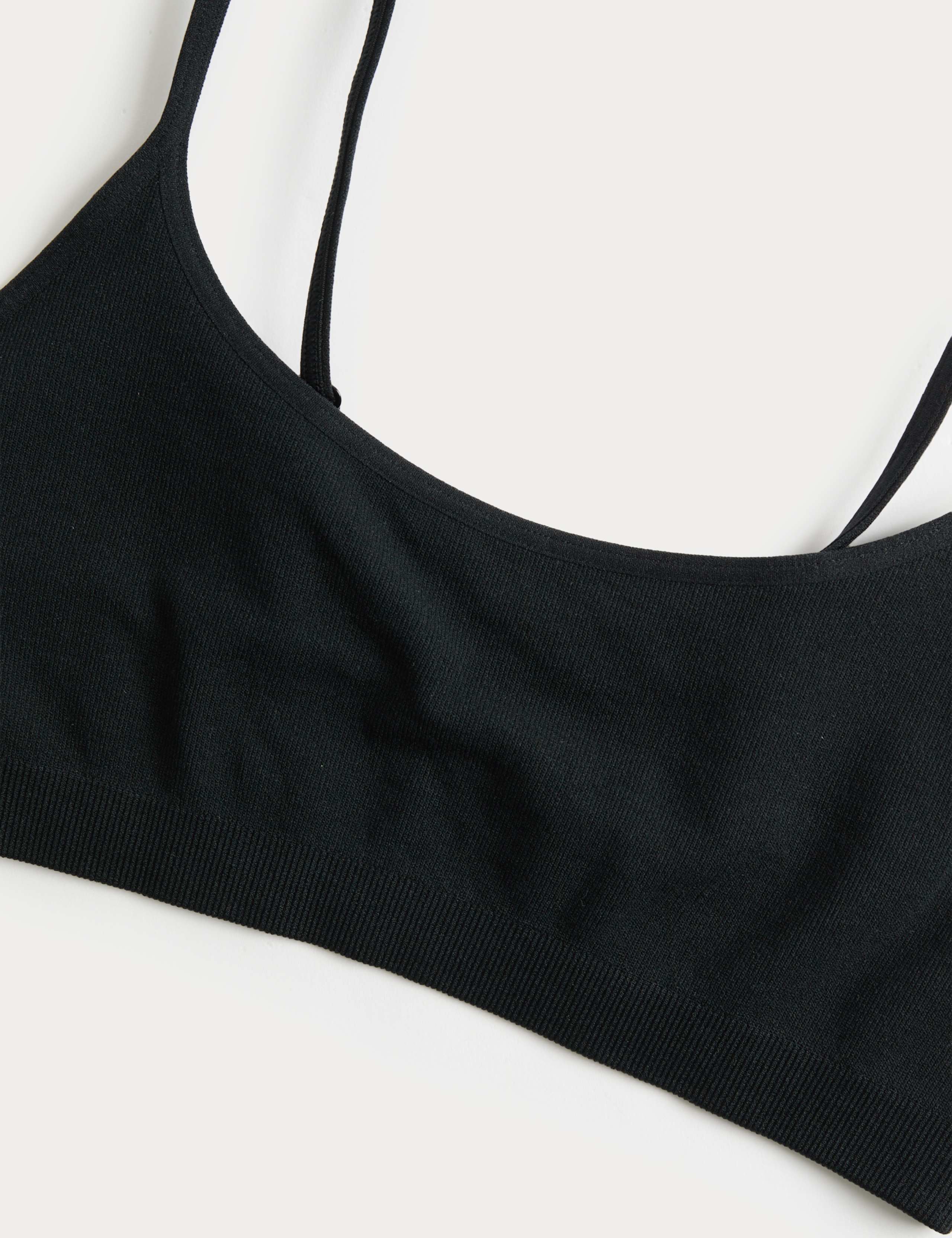 3 Pack Microfibre Seamless Non Wired Crop Tops 5 of 6