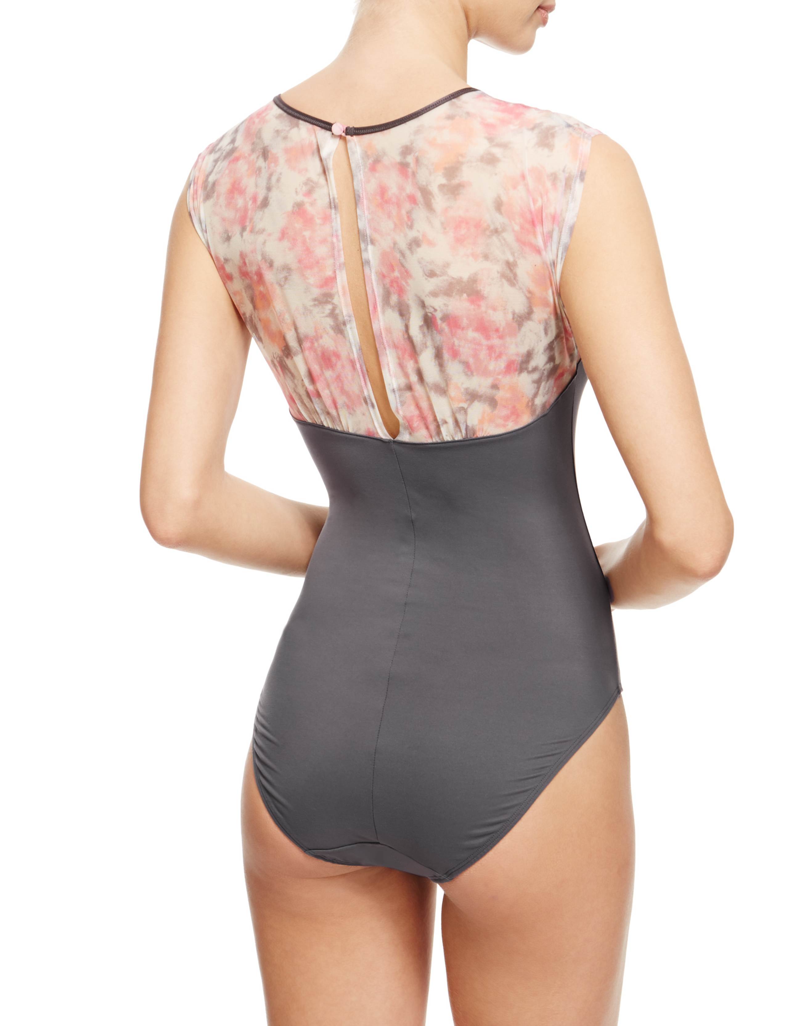 Floral Panelled Non-Padded Leotard 3 of 4