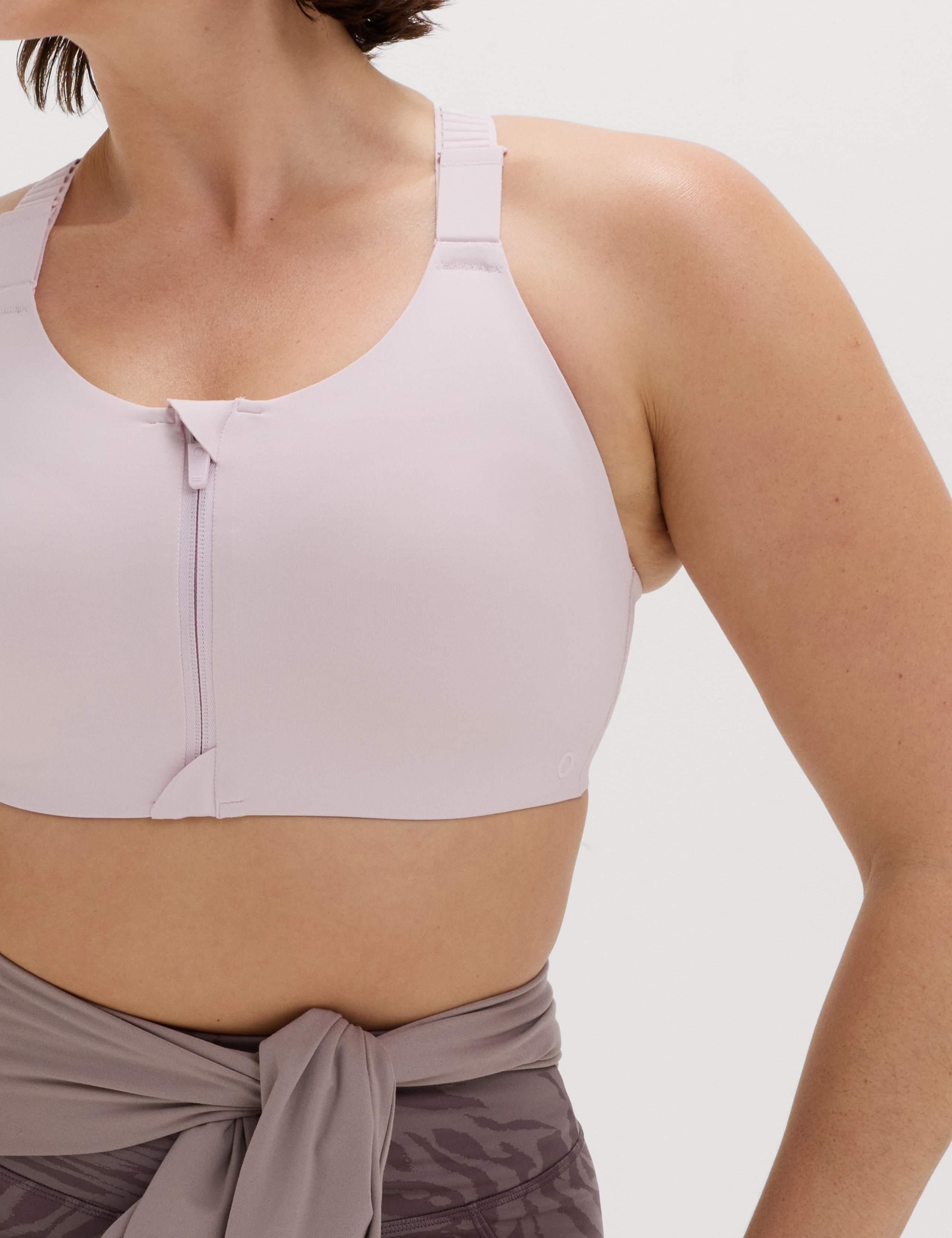 Ultimate Support Zip Up Non Wired Sports Bra (A-GG) 4 of 7