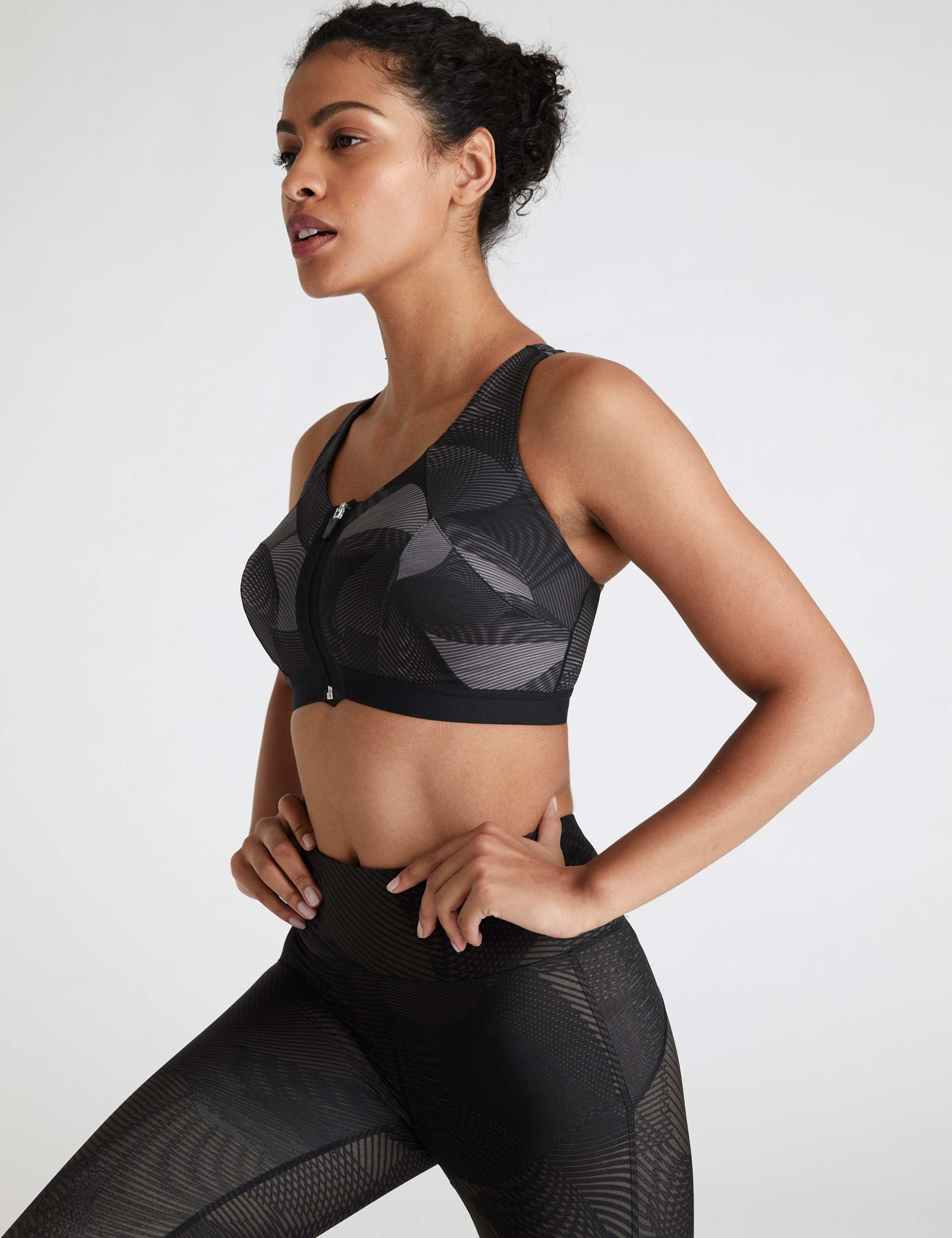 Ultimate Support Zip Front Sports  Bra F-H 4 of 7