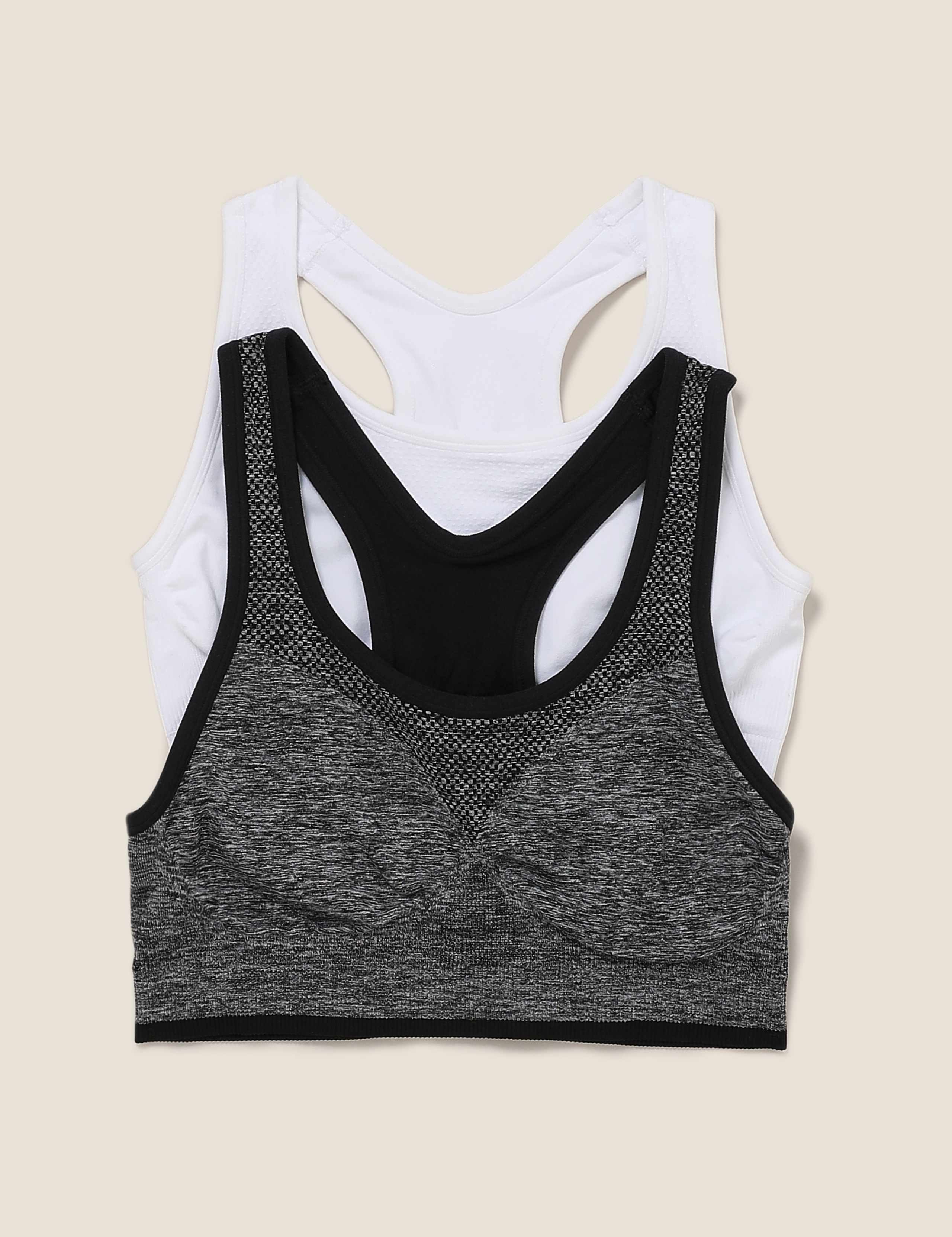 2pk Seamless Medium Impact Sports Bras 2 of 8