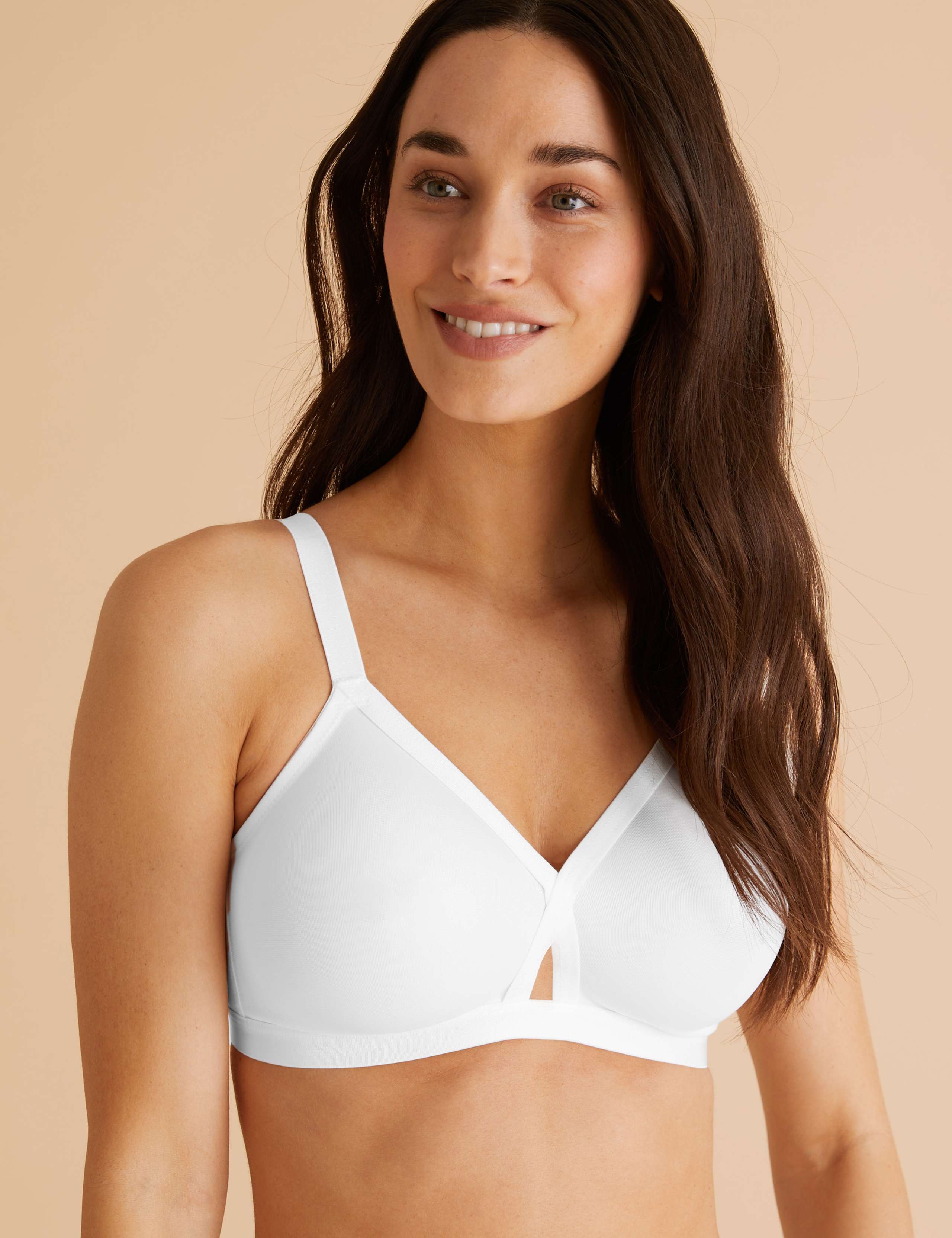 3pk Crossover Non Wired Full Cup Bras A-E 3 of 6