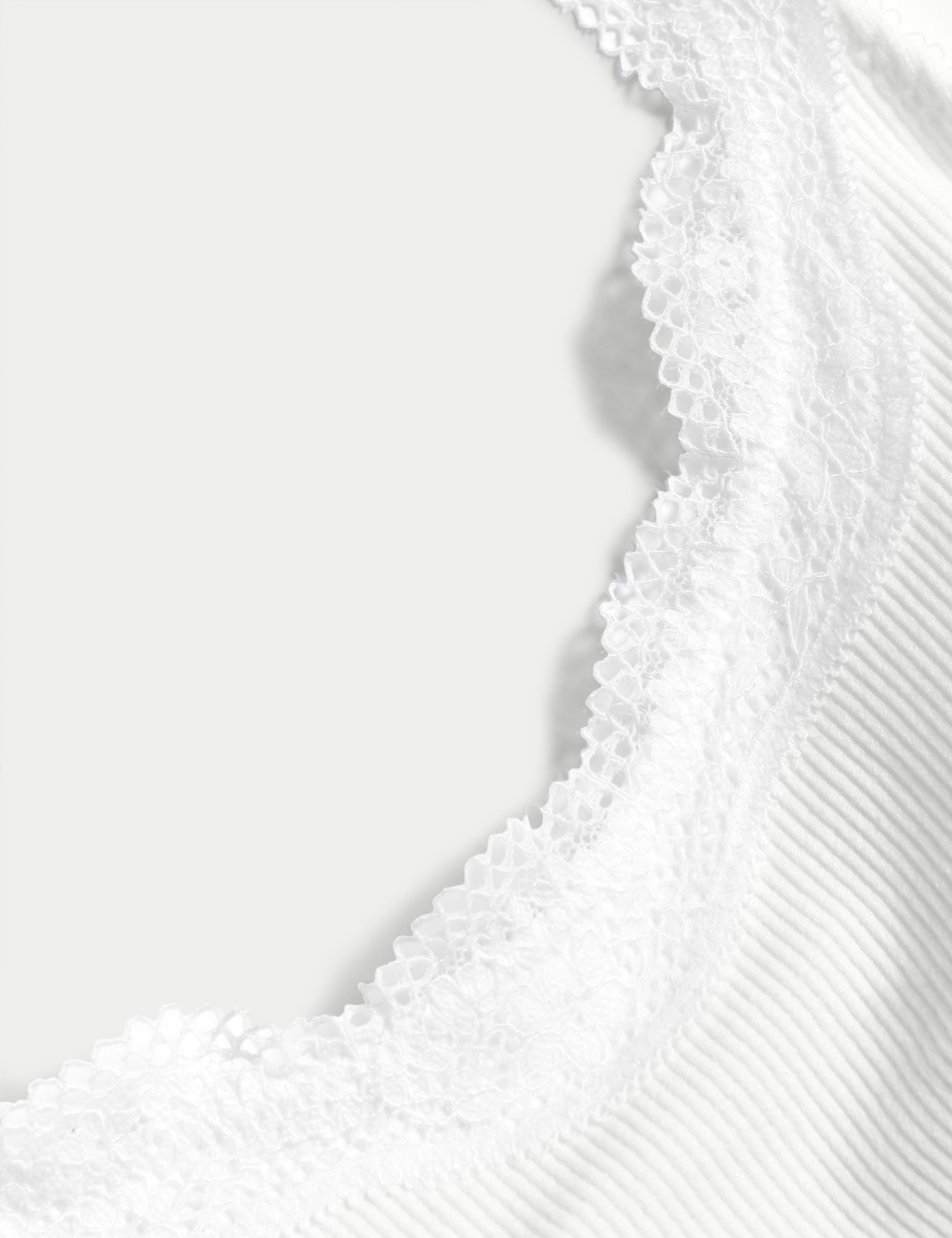 Lace Trim Seamless Non Wired Crop Top 6 of 7