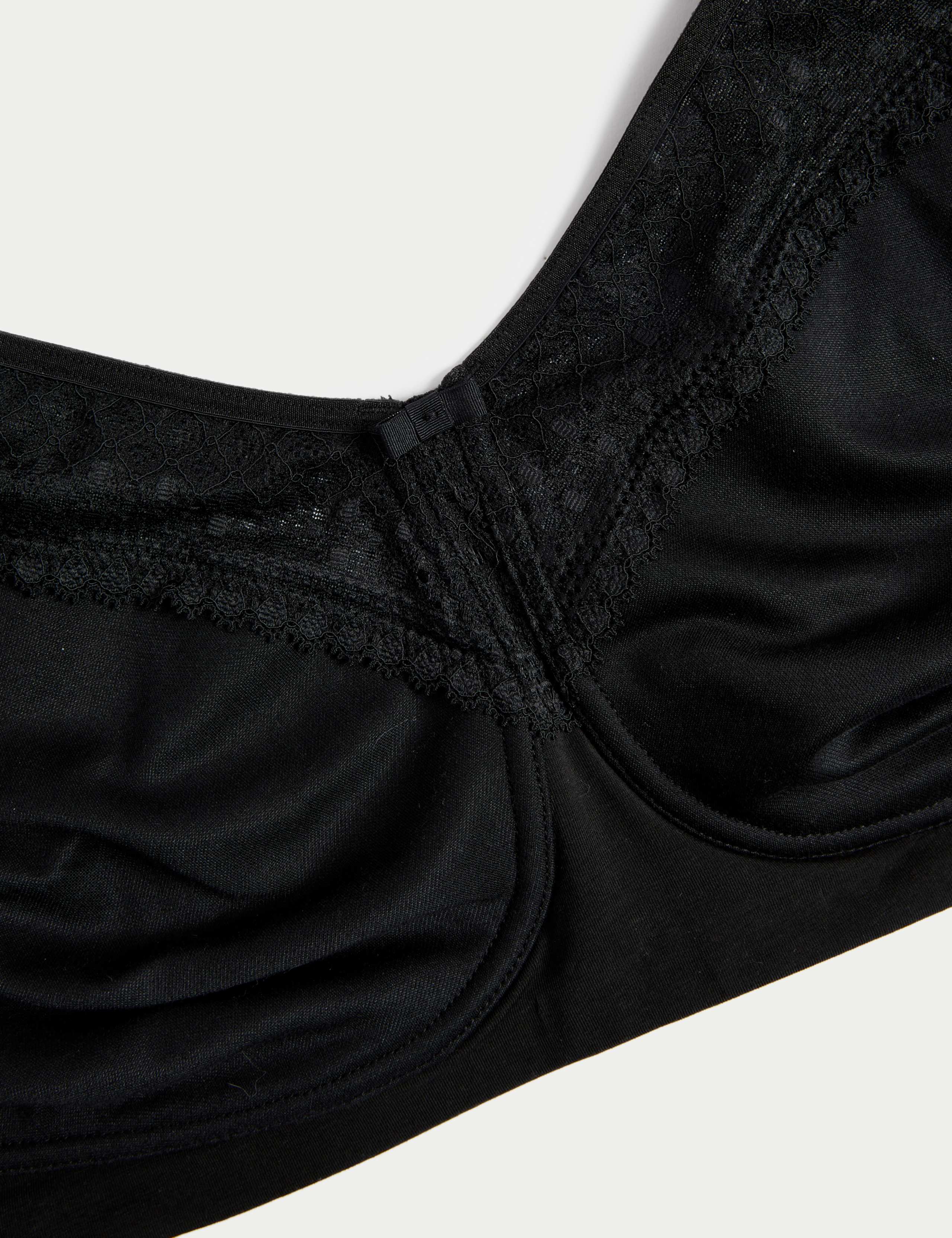 Cotton Blend & Lace Non Wired Total Support Bra B-H 7 of 8