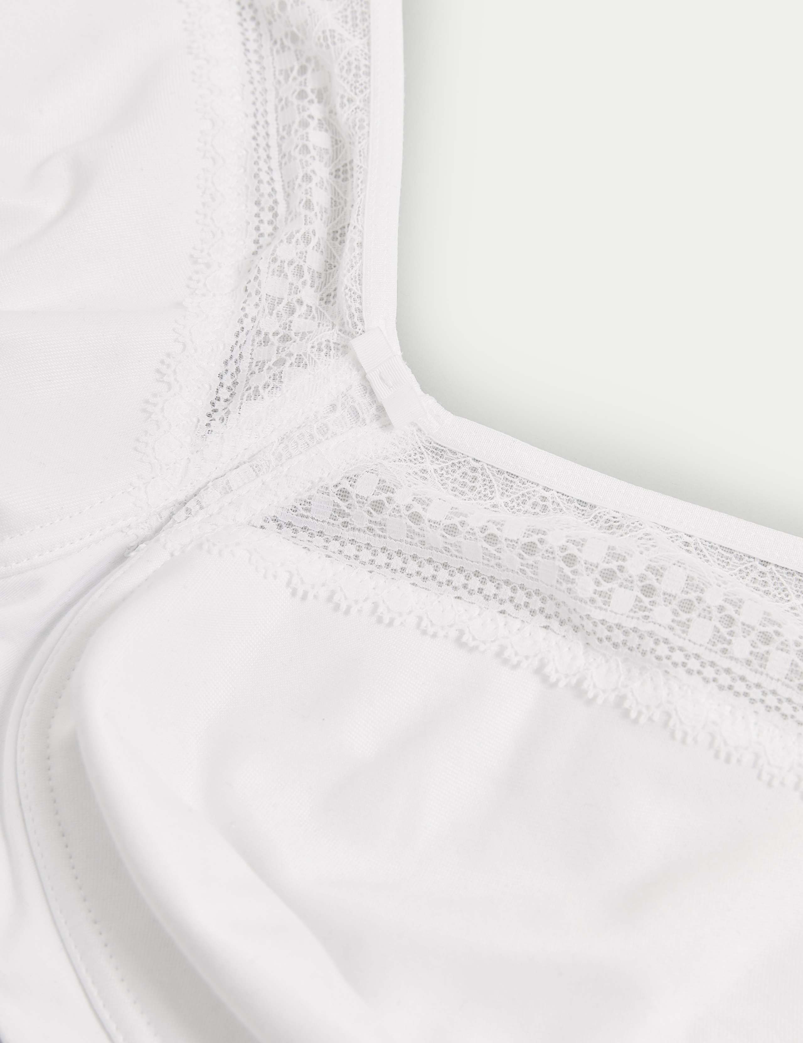 Cotton Blend & Lace Non Wired Total Support Bra B-H 3 of 3
