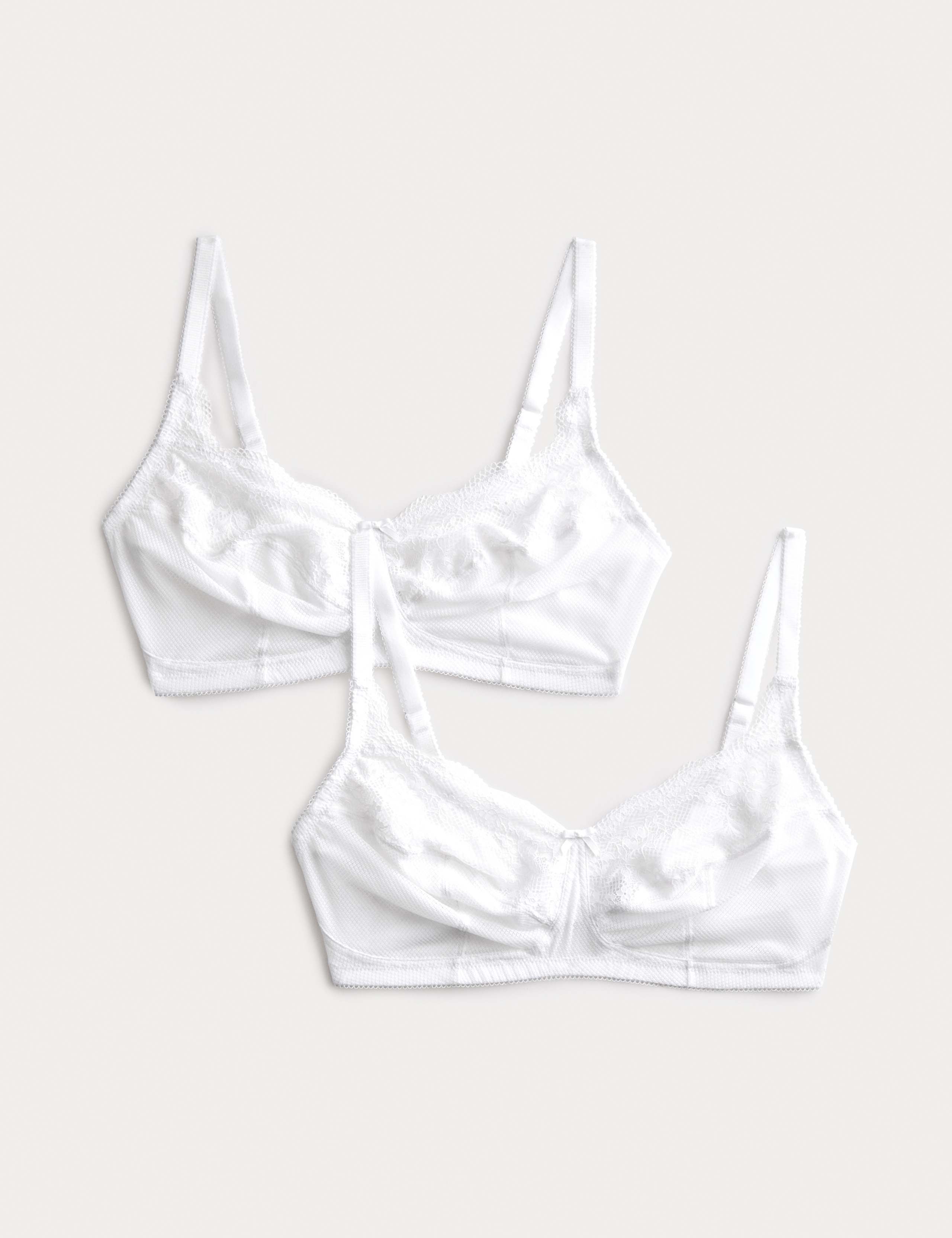2 Pack Jasmine Lace Total Support Bras B-H 1 of 8
