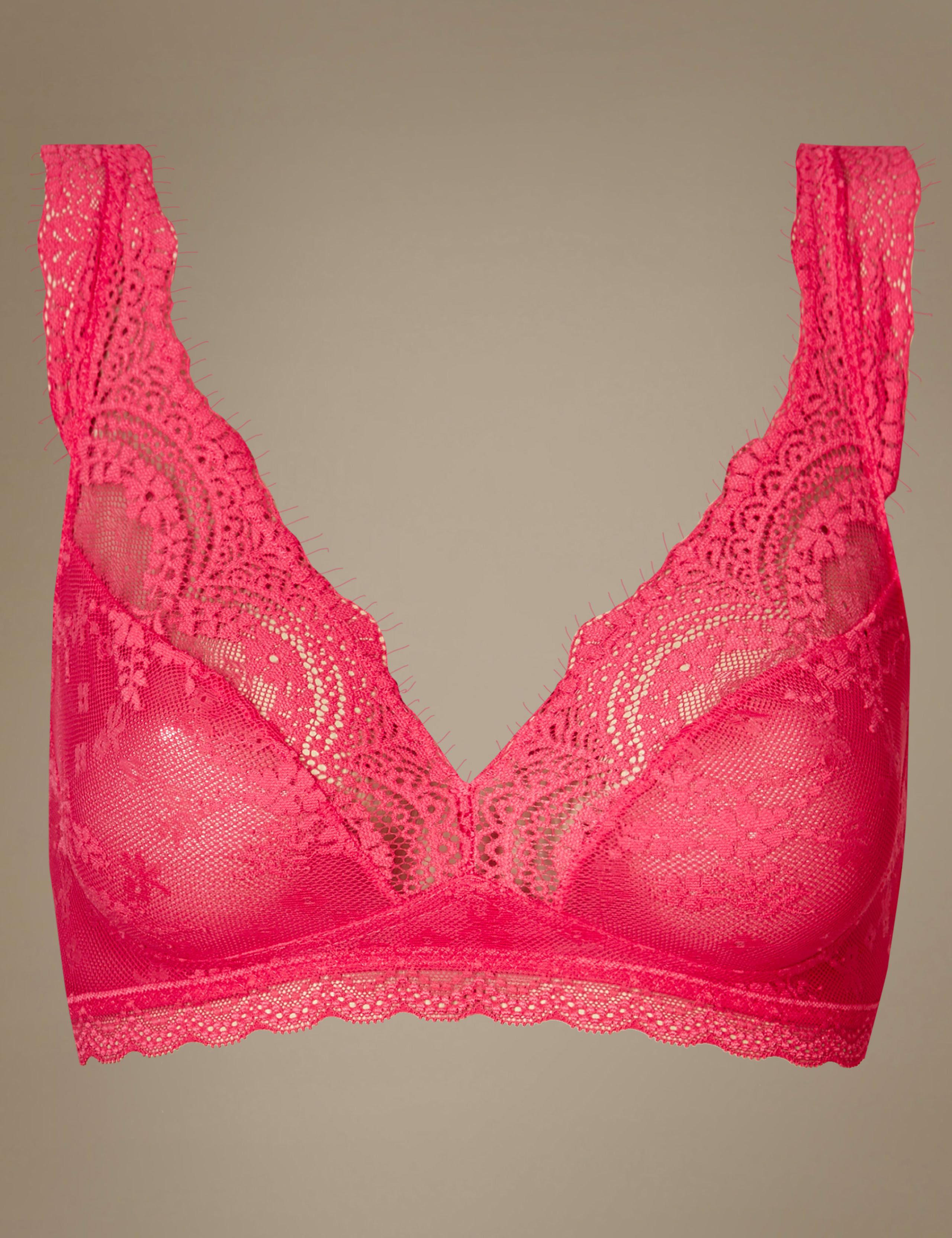Eyelash Lace Non-Padded High Apex Bralet 2 of 5