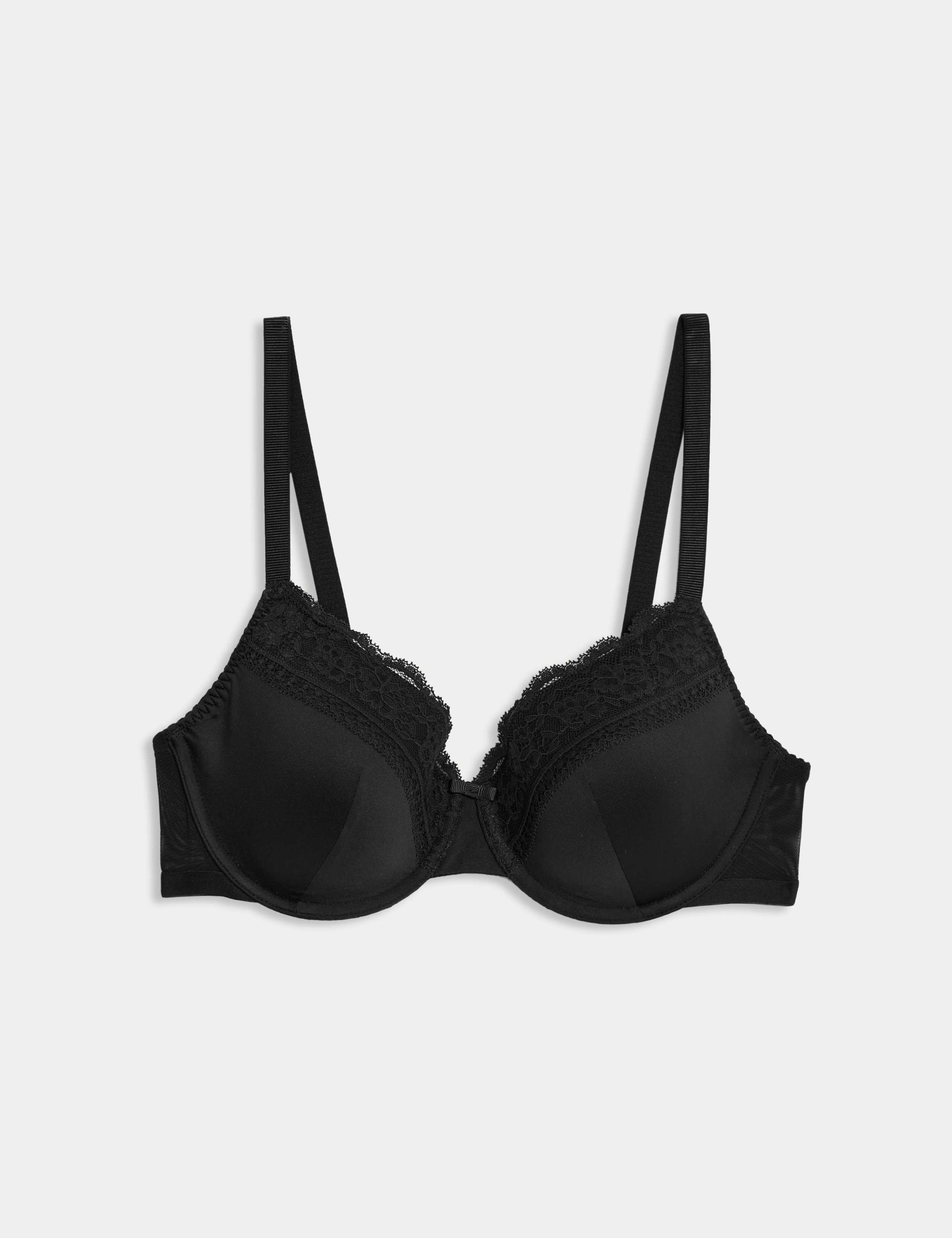 Lace Trim Padded Full Cup Wired Bra A-E 2 of 7