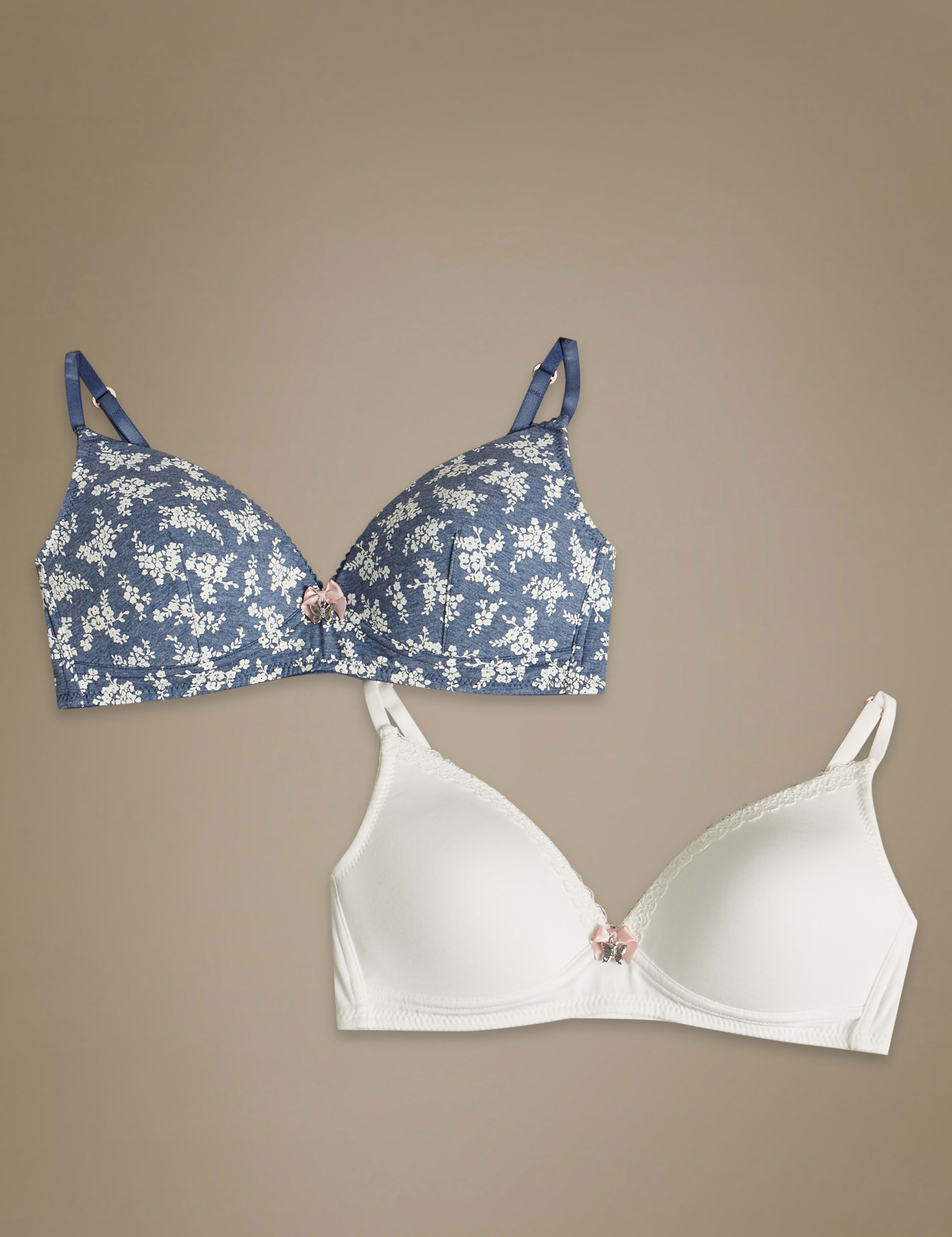 2 Pack Padded Full Cup First Bras 2 of 2