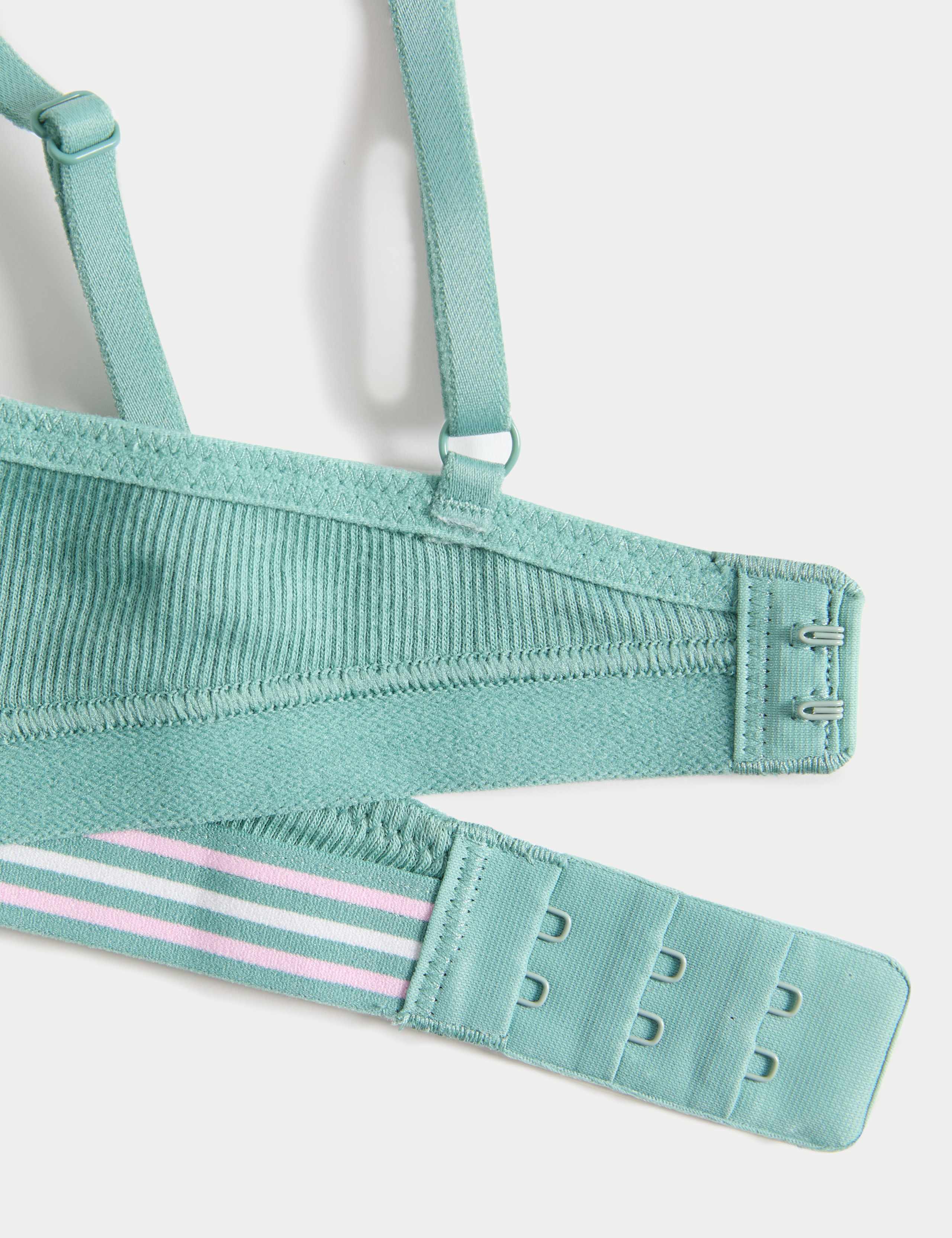 2pk Non Wired Cotton Rich Ribbed First Bras AA-D 3 of 3