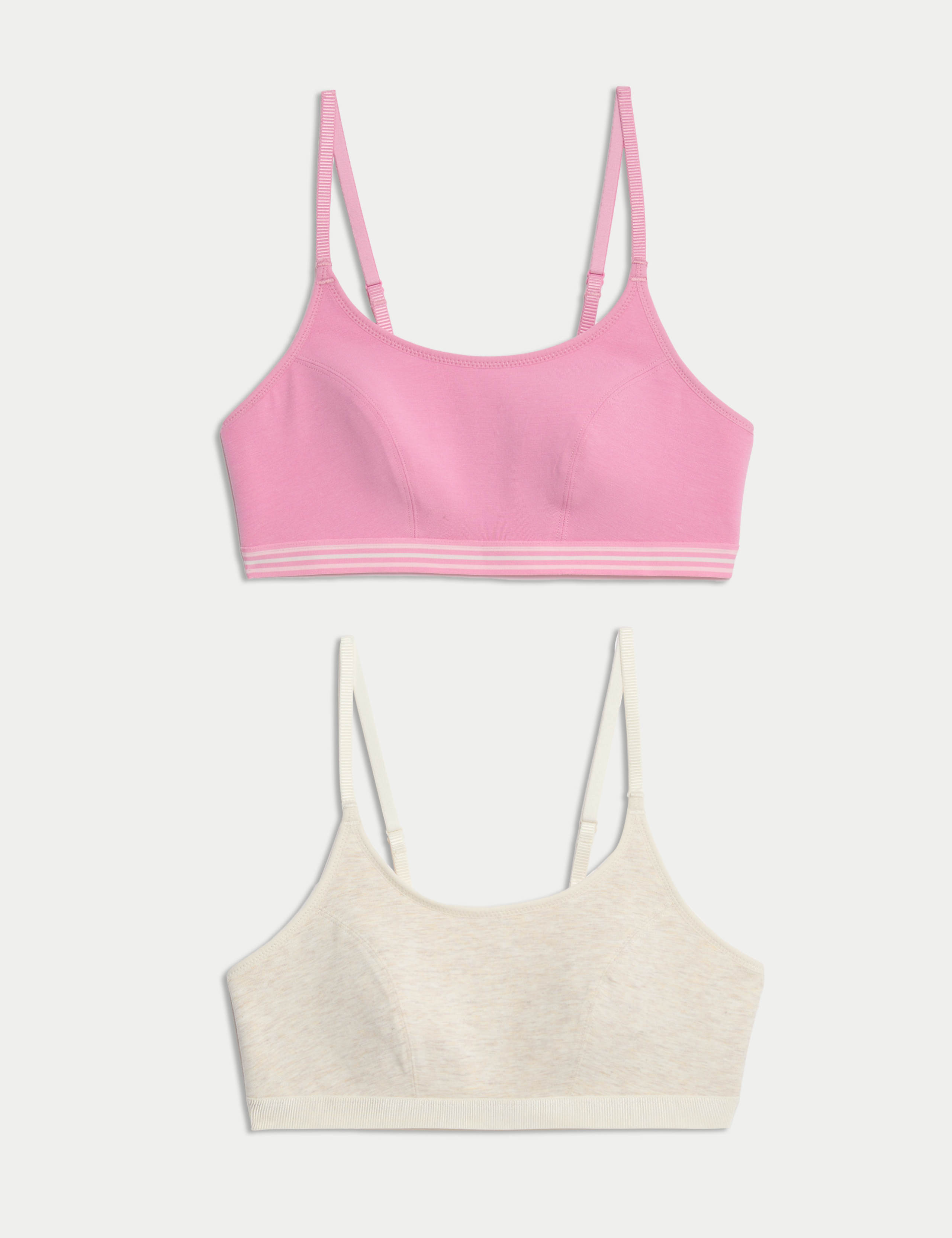 2pk Cotton First Bra Crop Tops 1 of 3