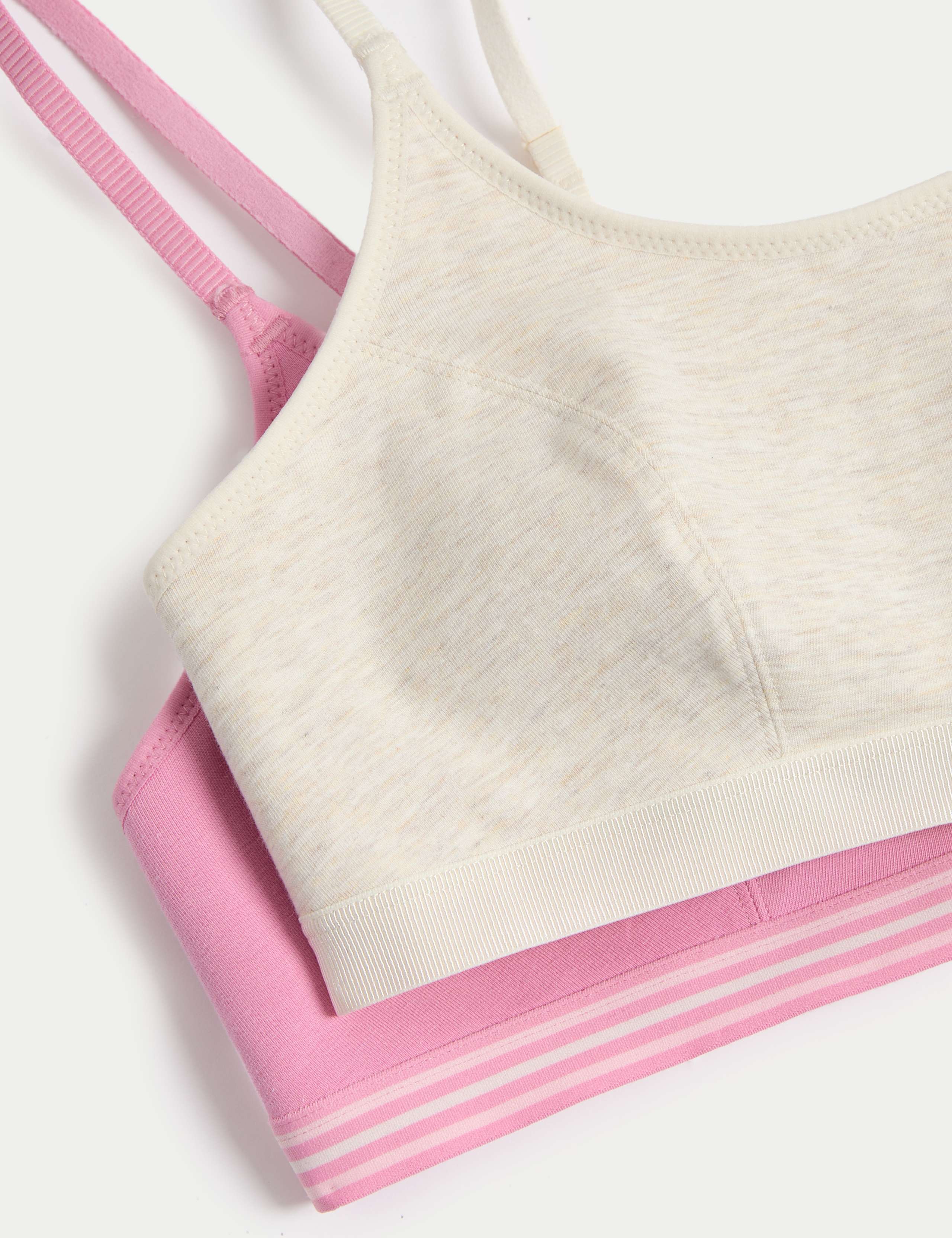 2pk Cotton First Bra Crop Tops 2 of 3