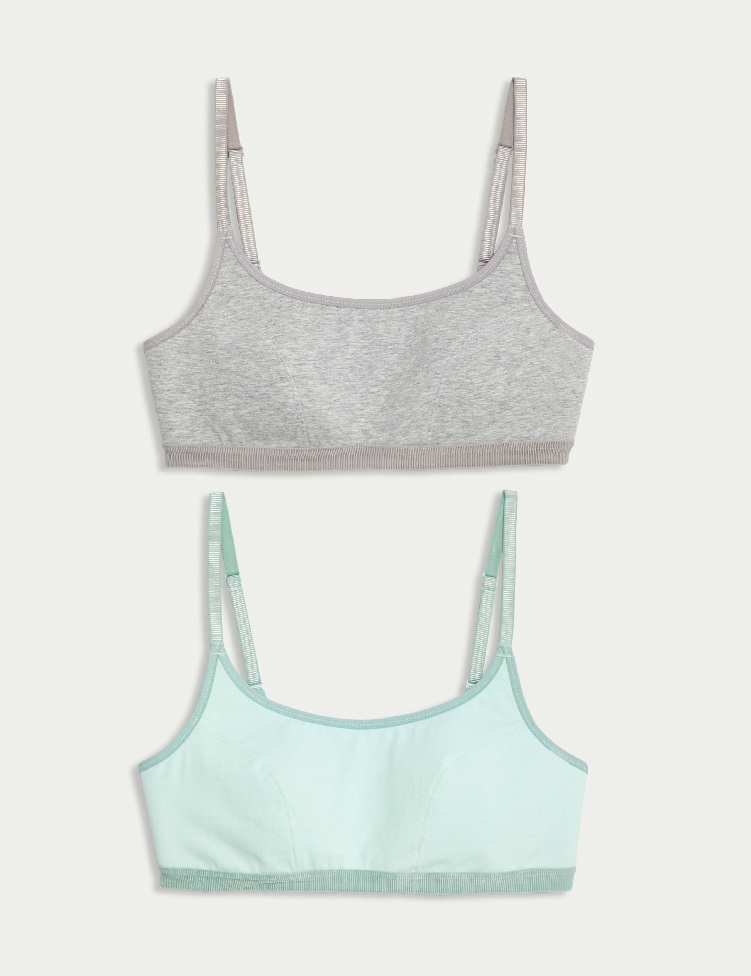 2pk Non Wired Crop Top First Bras 1 of 4