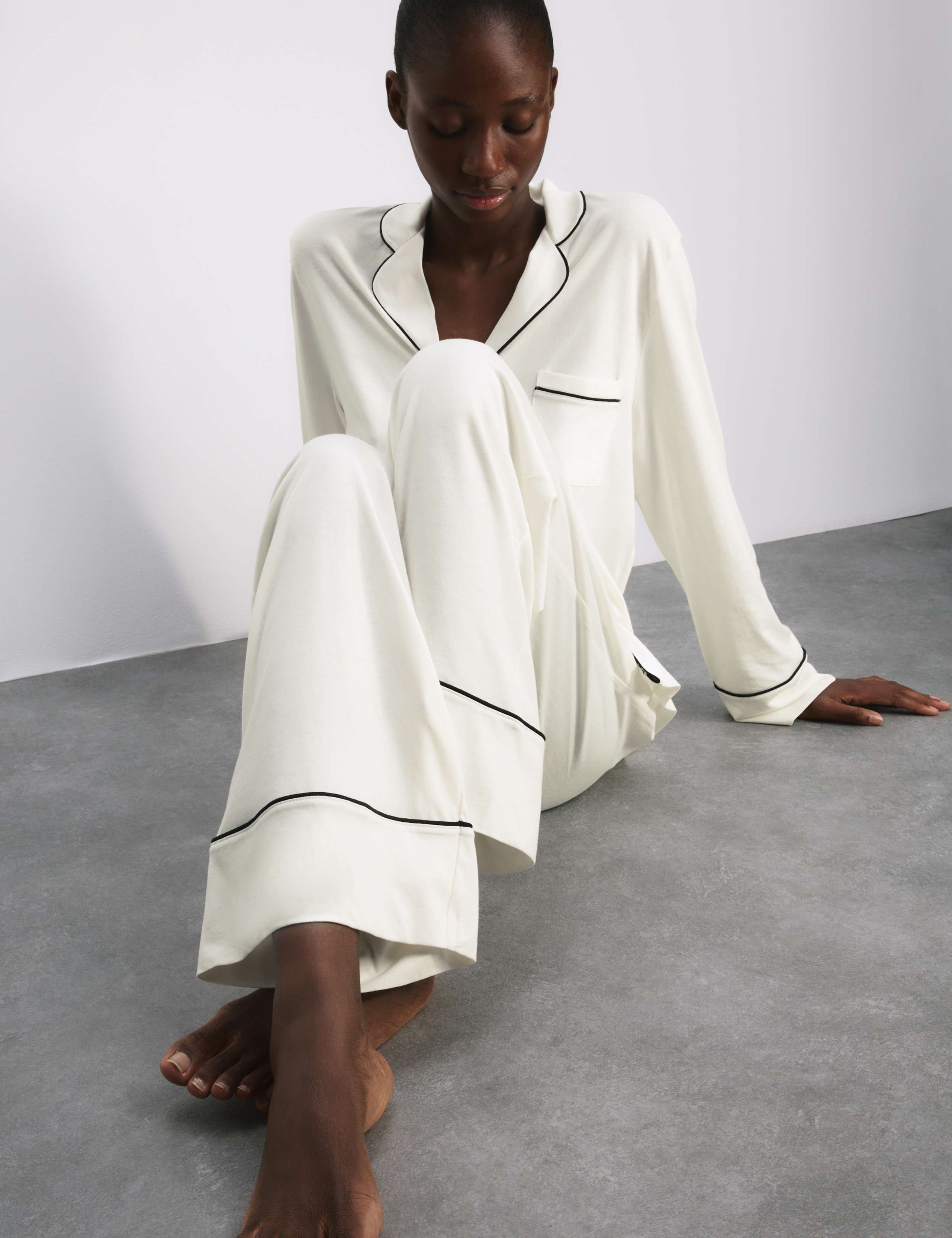 Cotton Modal Revere Pyjama Set | Autograph | M&S