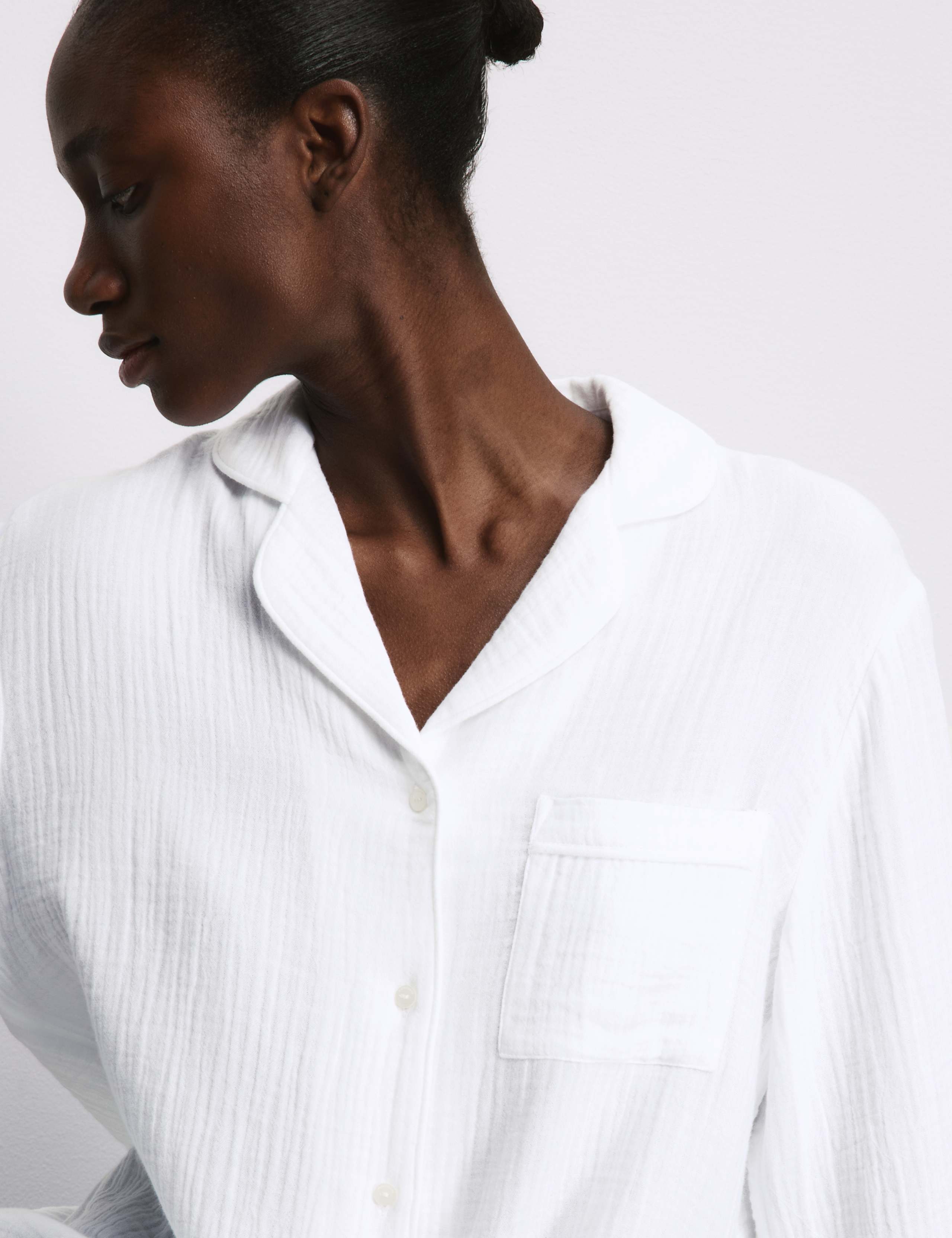 Pure Cotton Textured Muslin Nightshirt 6 of 6