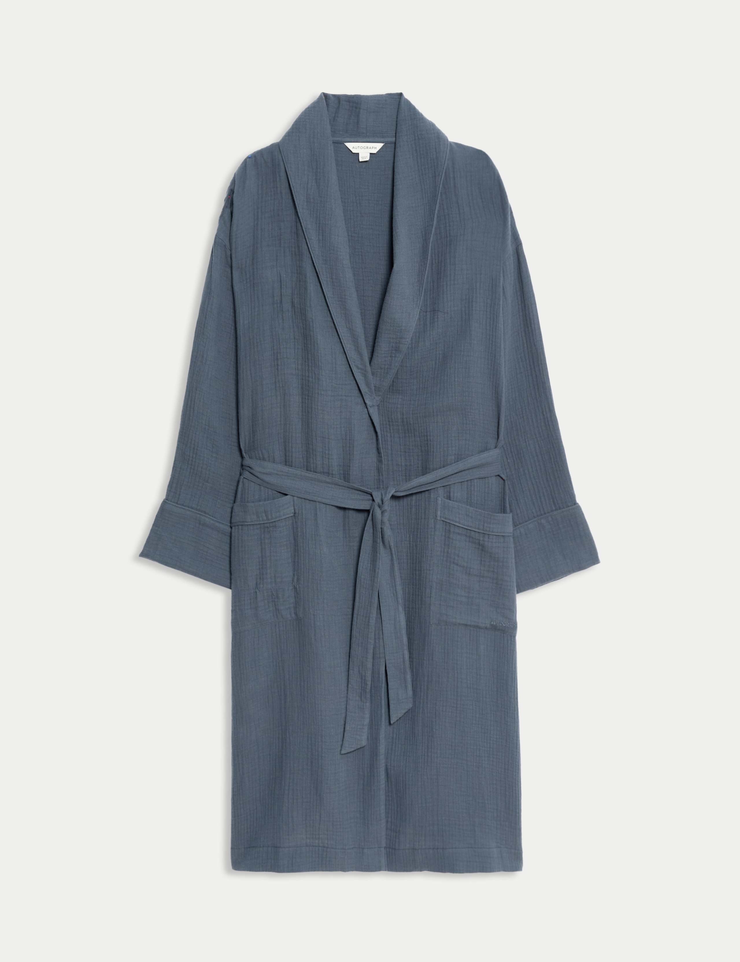 Pure Cotton Muslin Dressing Gown 2 of 6