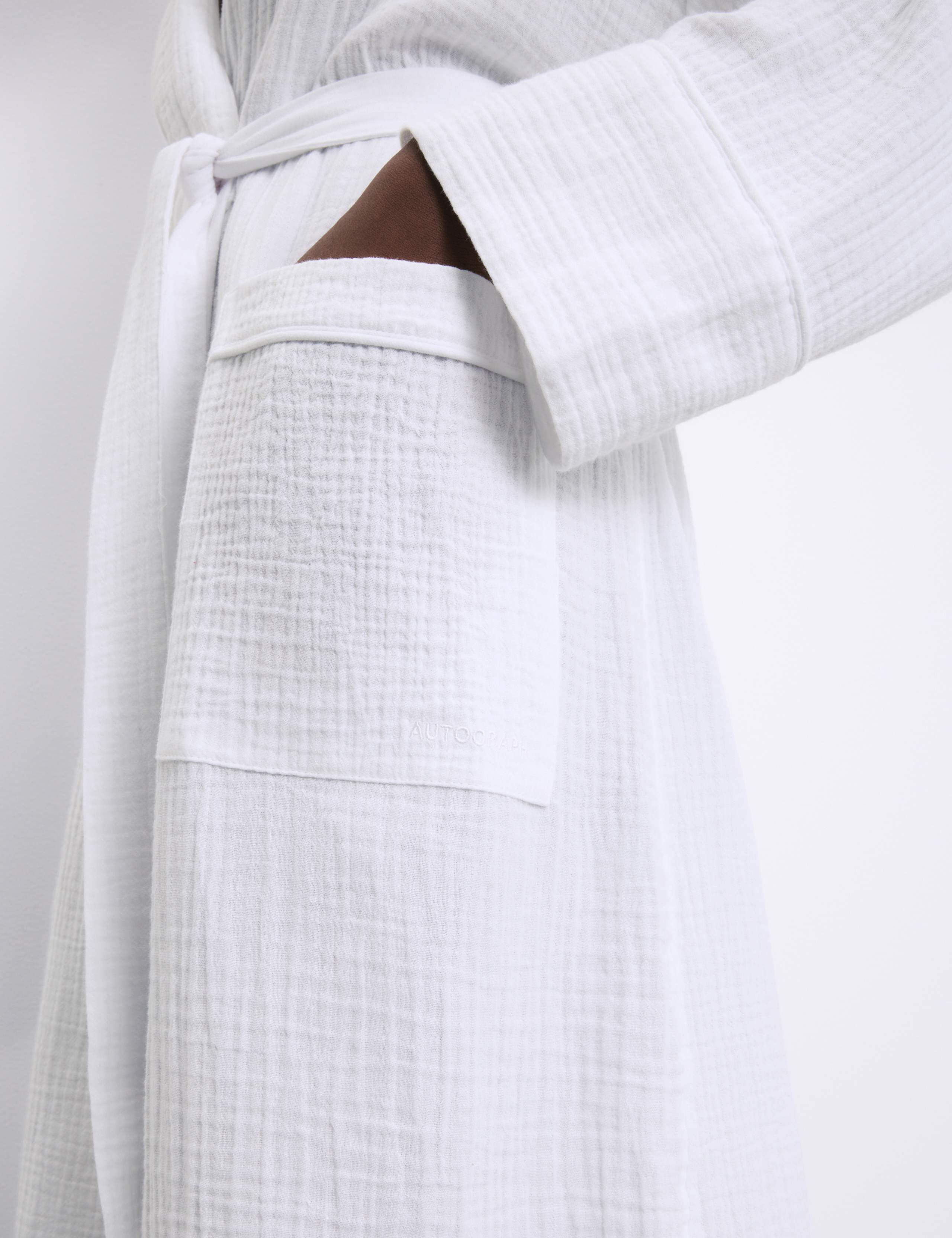 Pure Cotton Muslin Dressing Gown 3 of 6