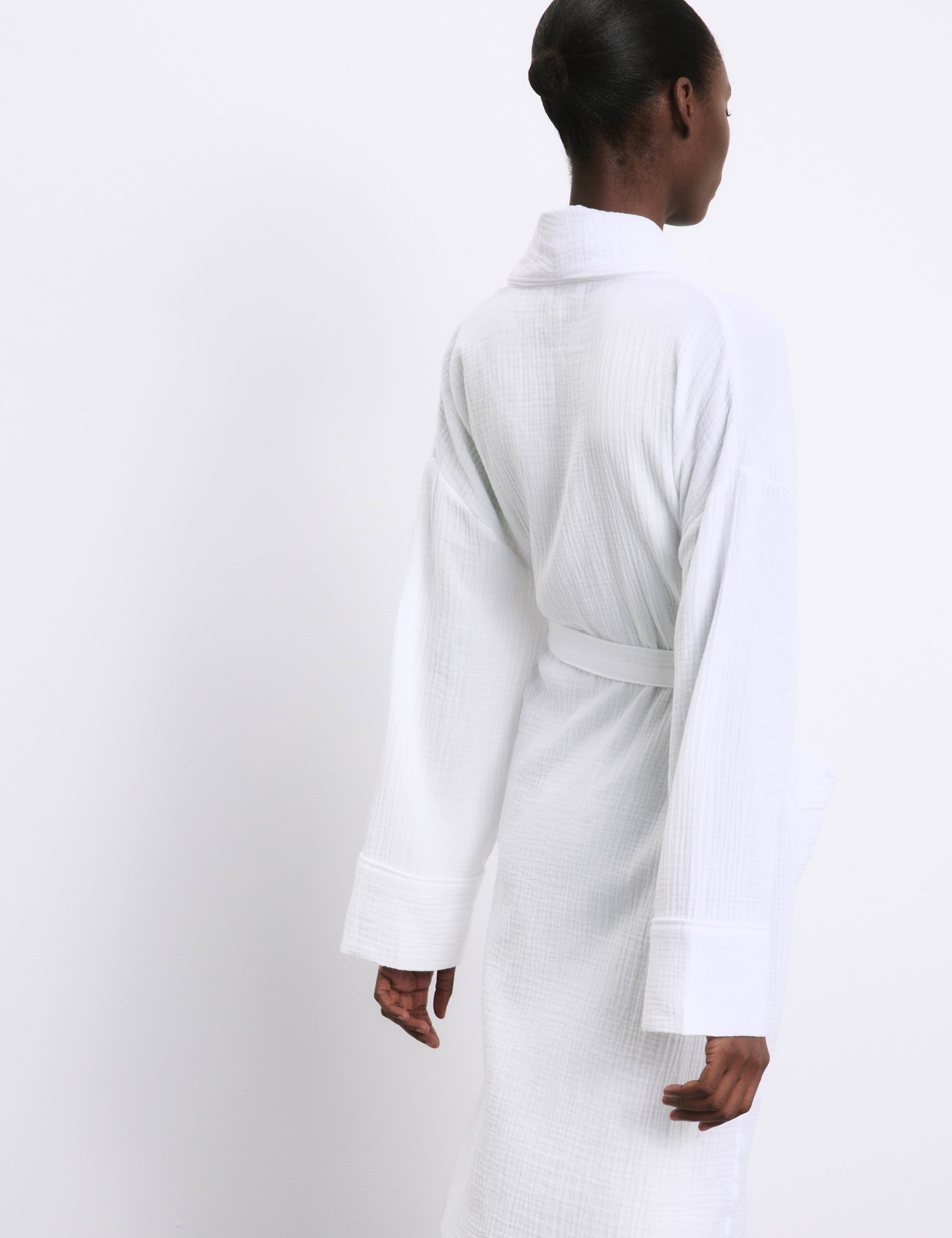 Pure Cotton Muslin Dressing Gown 4 of 6