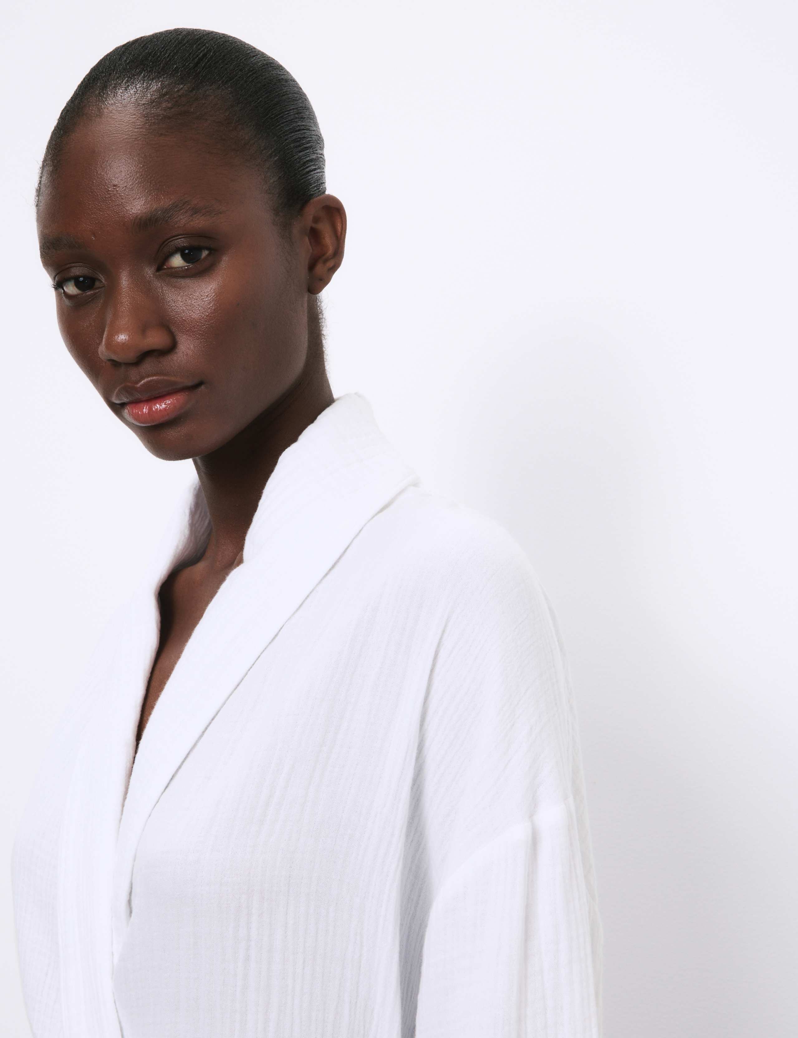 Pure Cotton Muslin Dressing Gown 5 of 6
