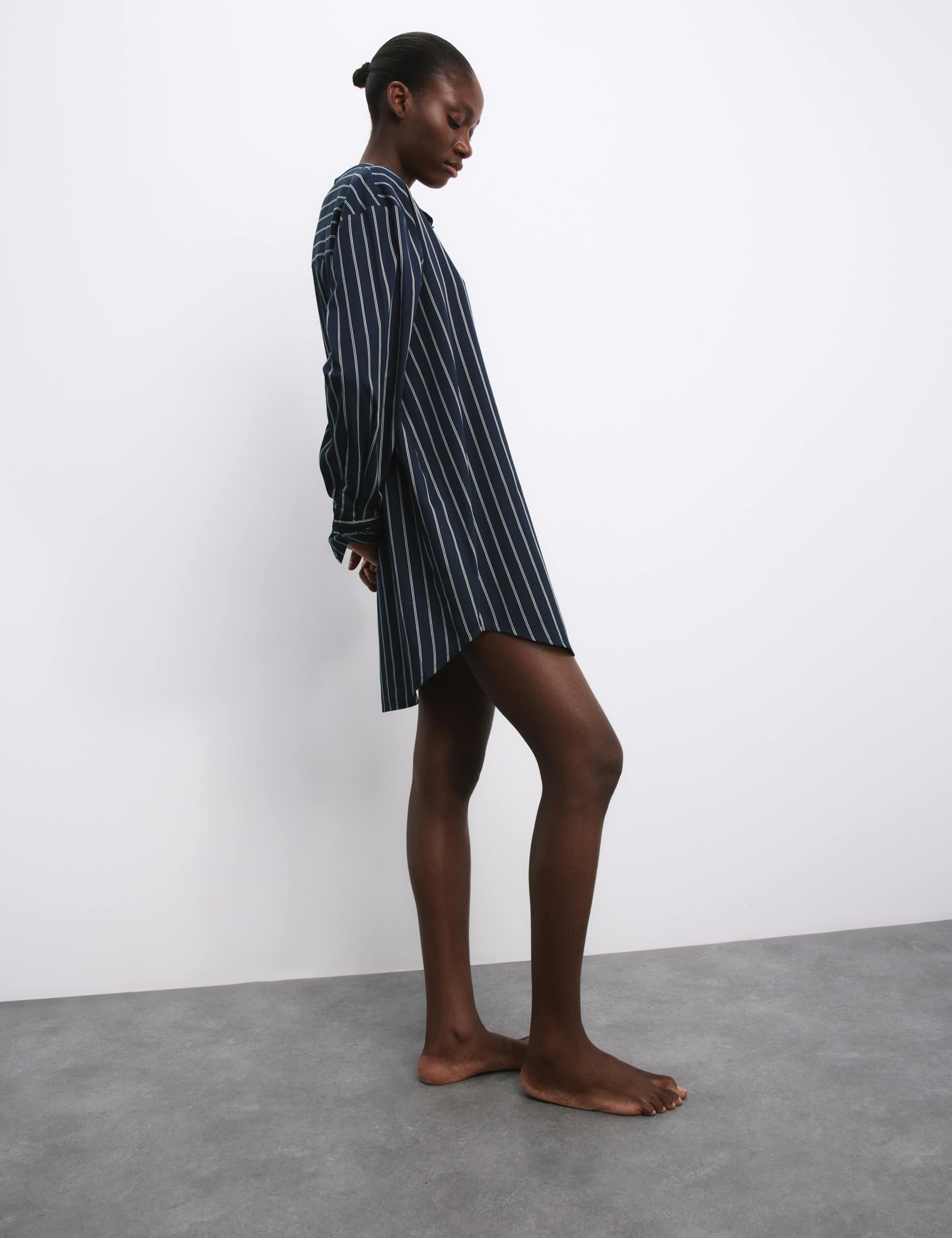 Pure Cotton Striped Nightshirt 3 of 7