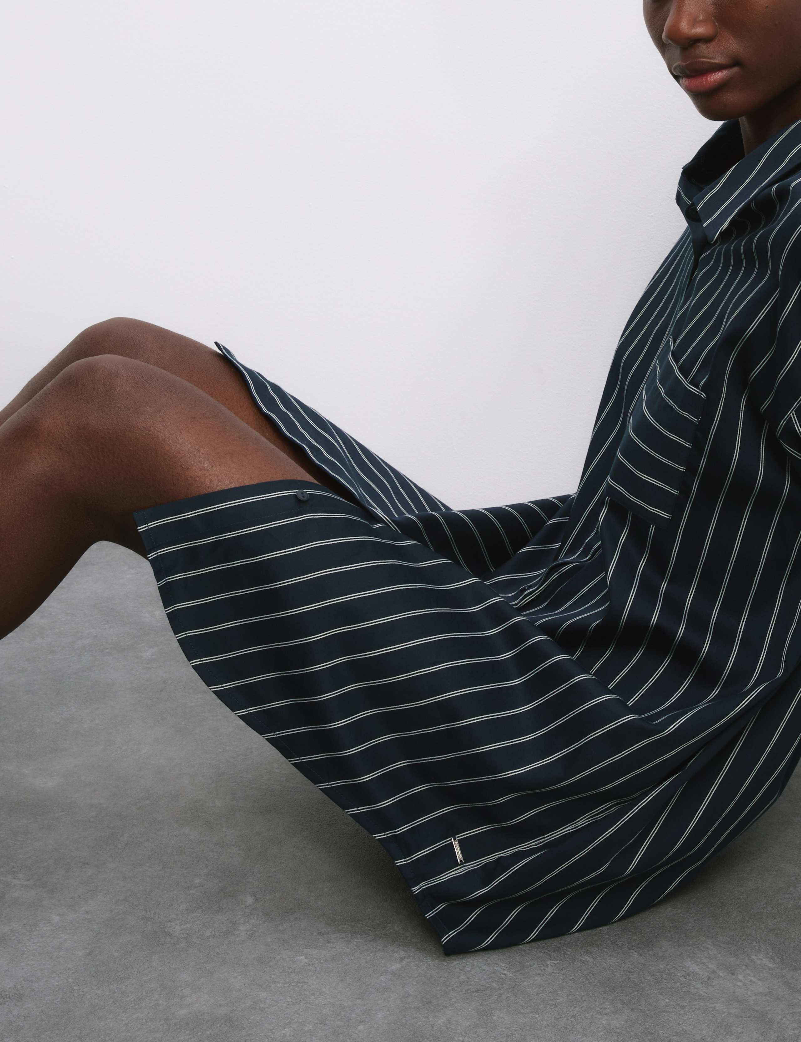 Pure Cotton Striped Nightshirt 4 of 7