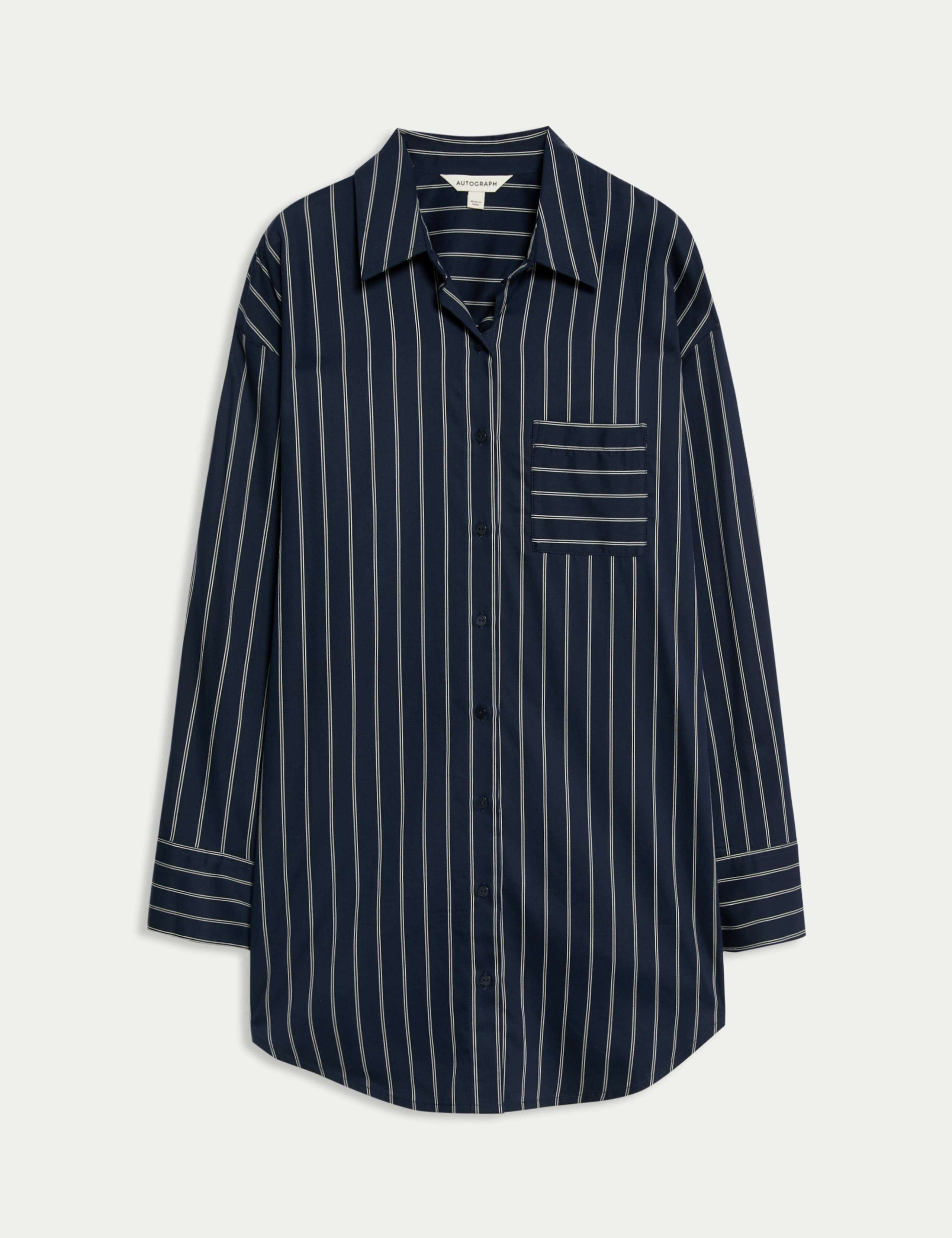 Pure Cotton Striped Nightshirt 2 of 7