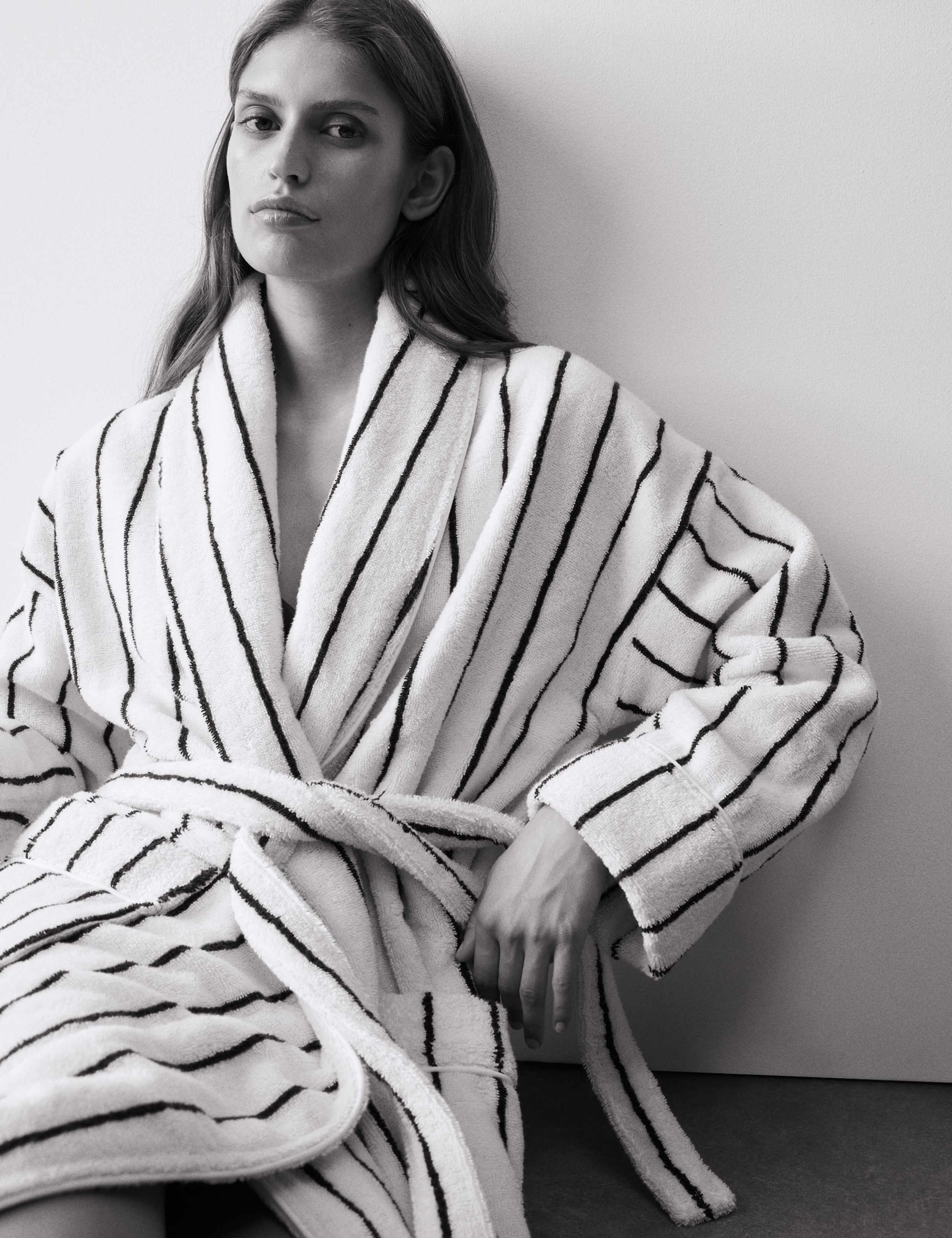 Pure Cotton Striped Towelling Dressing Gown 4 of 5