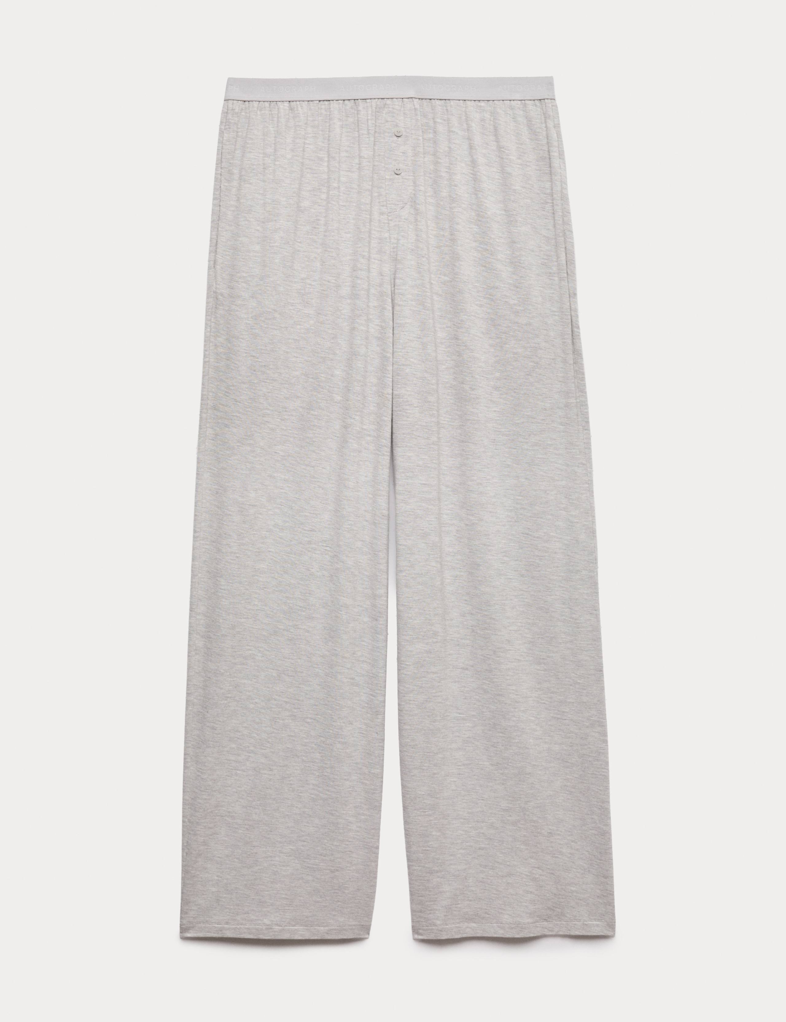 Jersey Wide Leg Pyjama Bottoms 2 of 4