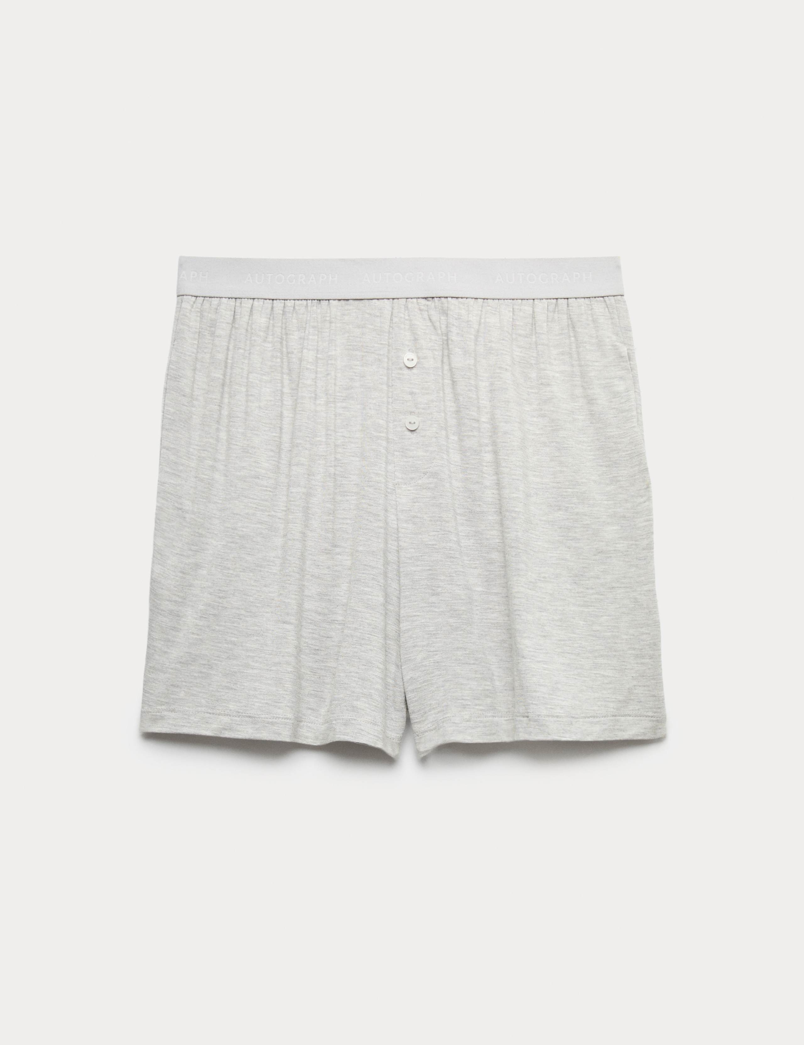 Button Fly Detail Pyjama Shorts 2 of 4