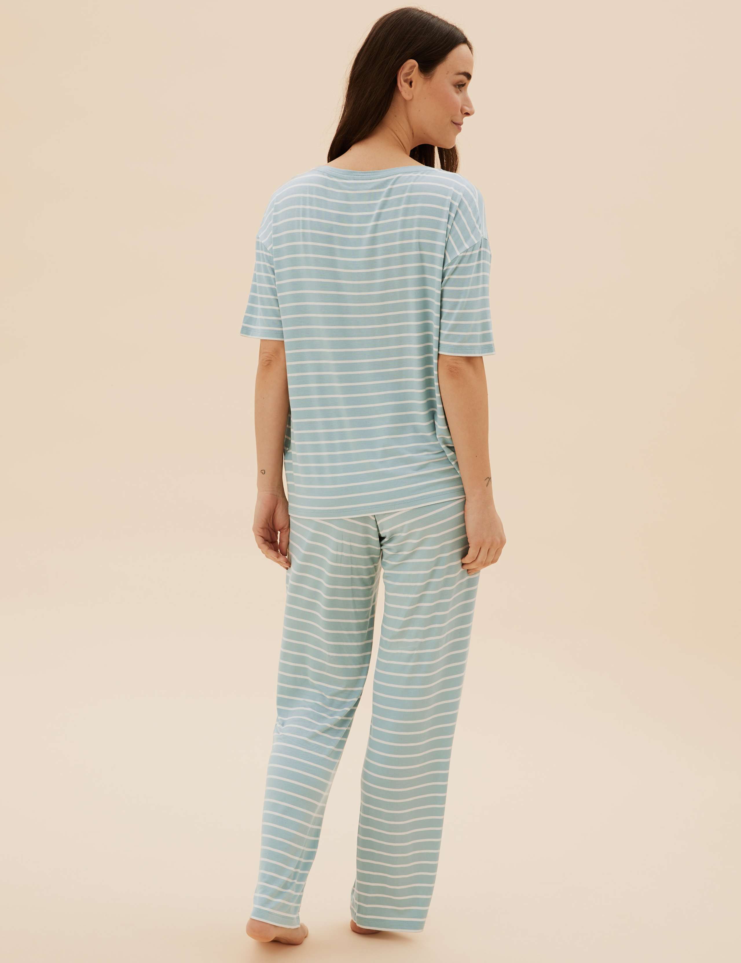 Slogan and Stripe Pyjama Set 5 of 5
