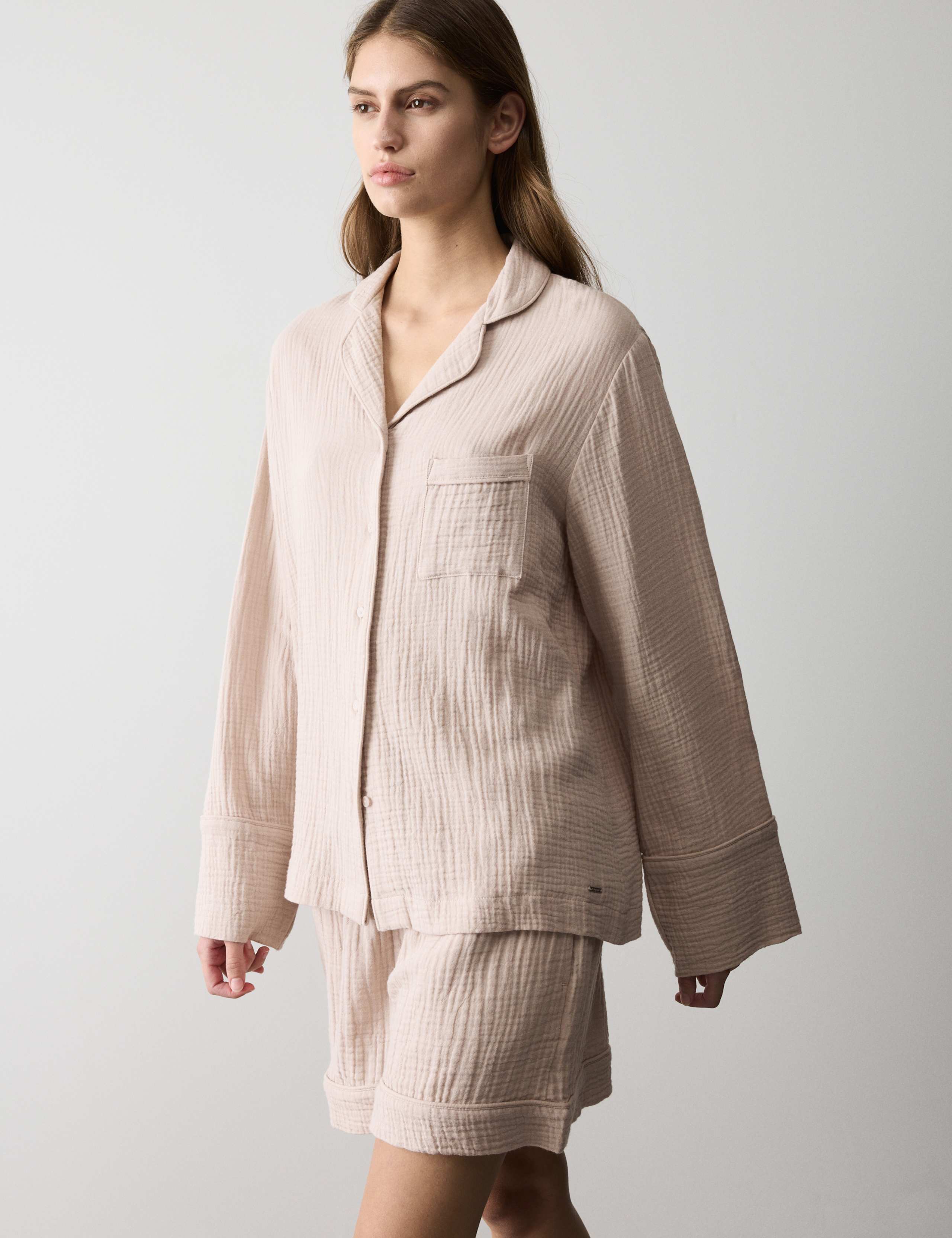 Pure Cotton Muslin Revere Shortie Set 1 of 5