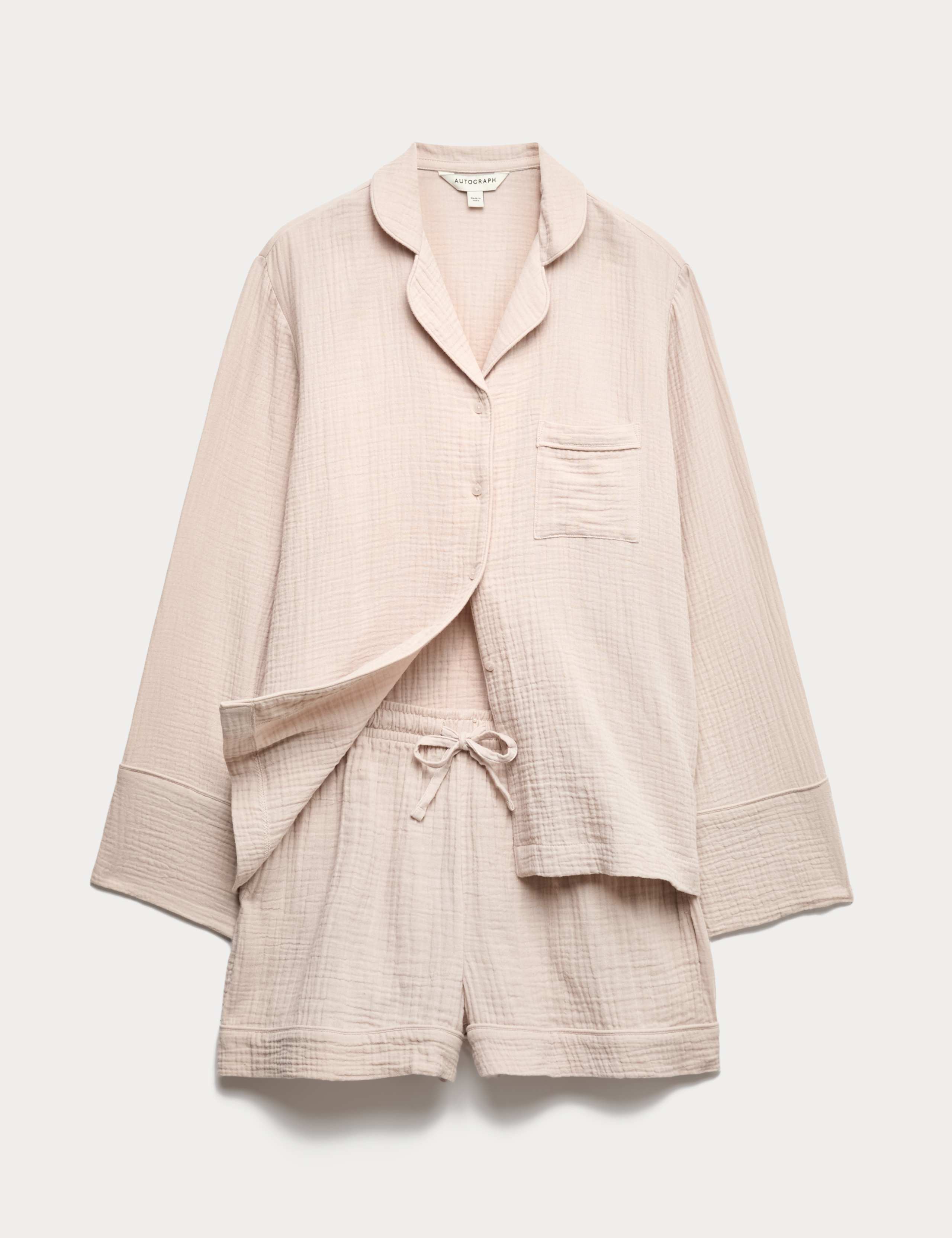 Pure Cotton Muslin Revere Shortie Set 2 of 5